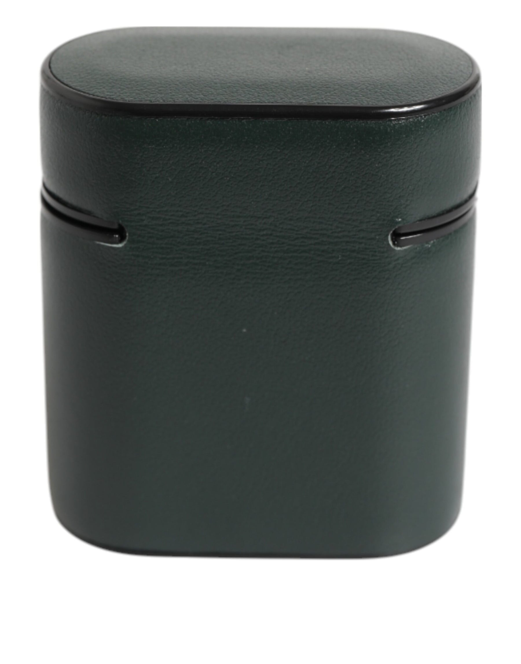 Dolce & Gabbana Black Leather Logo Print Flip Holder Men Airpods Case | Regal Royce