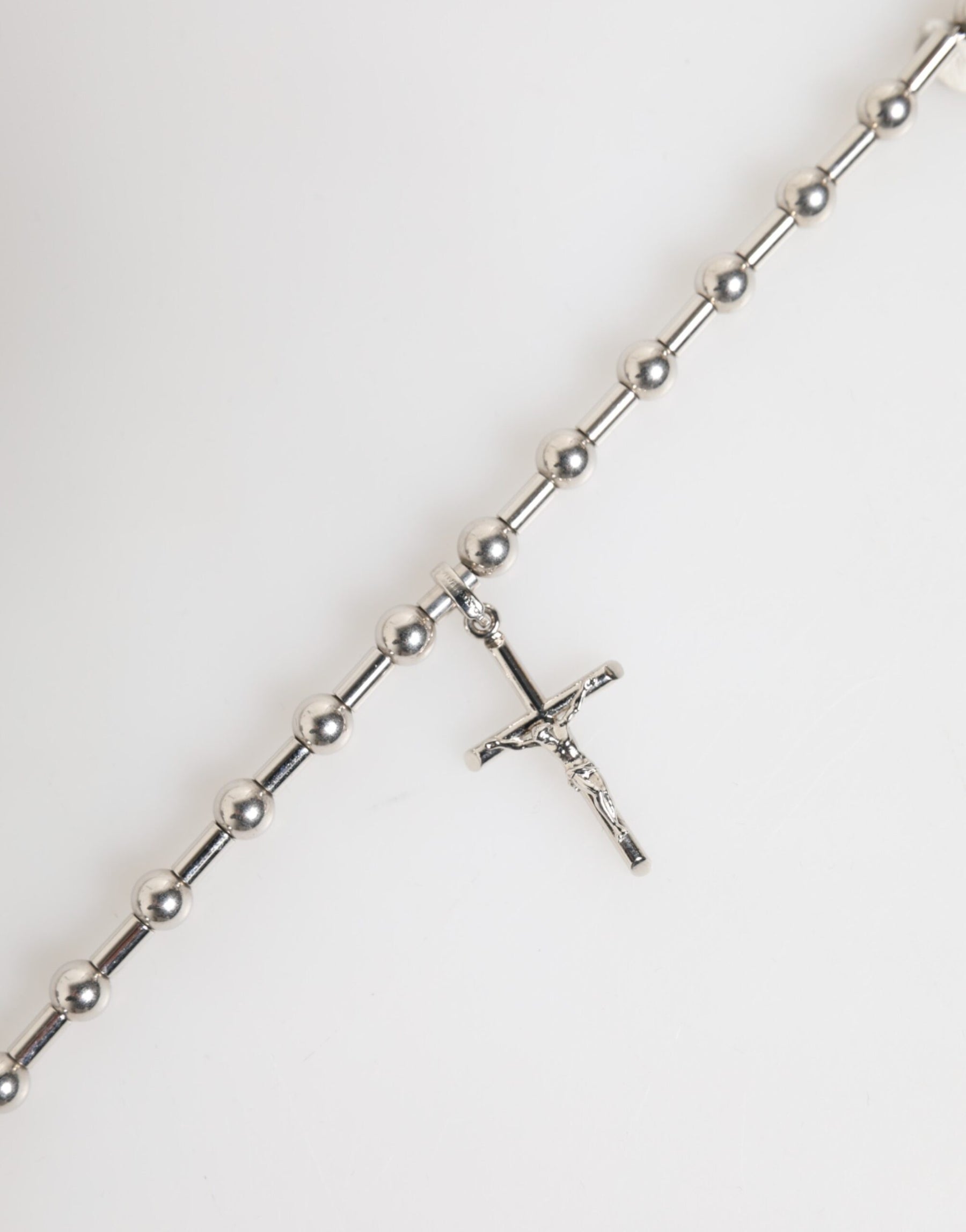 Dolce & Gabbana Silver Tone Brass Chain Religious Cross Pendant Necklace | Regal Royce