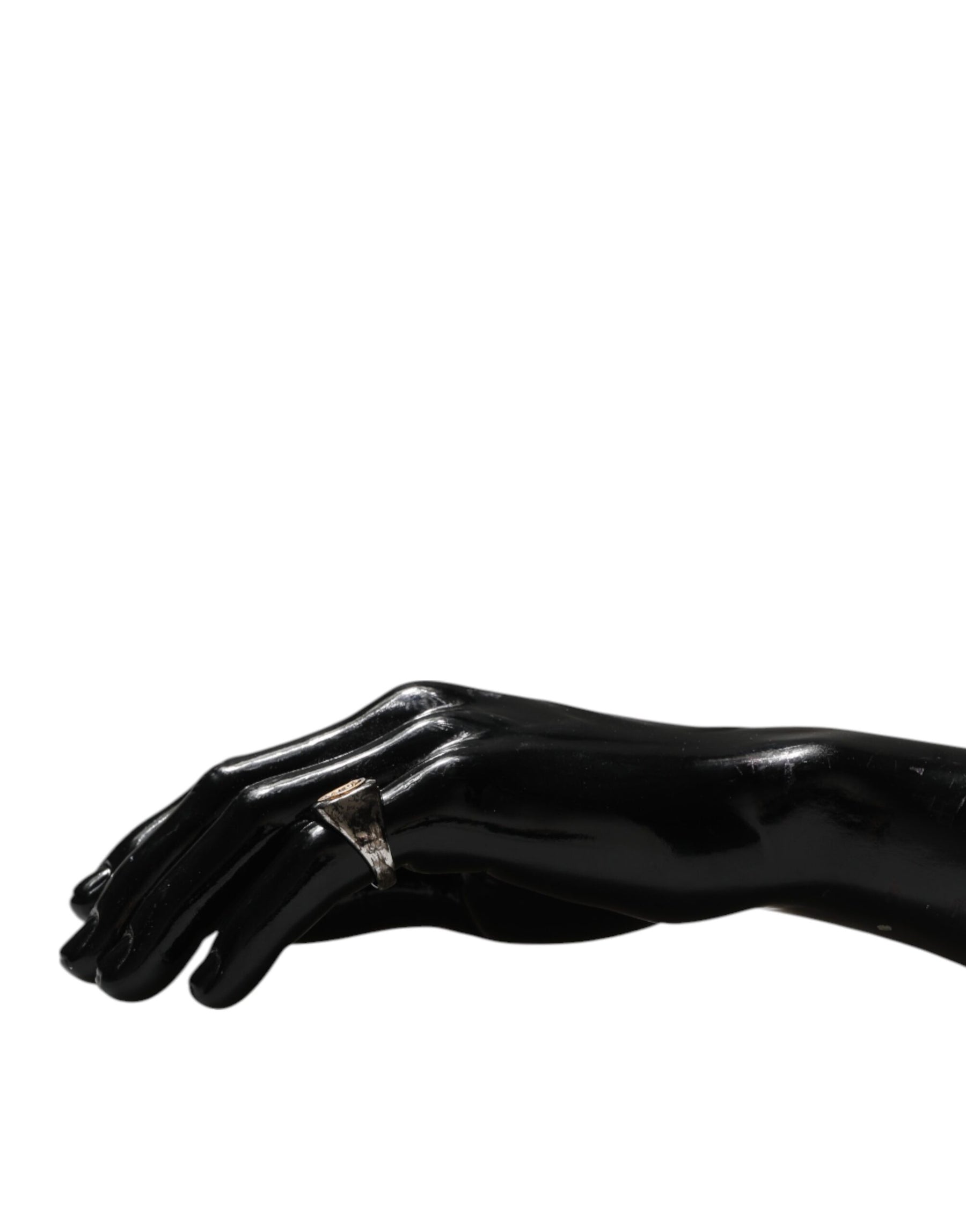 Dolce & Gabbana Silver Tone Engraved Two Color Real Brass Ring | Regal Royce