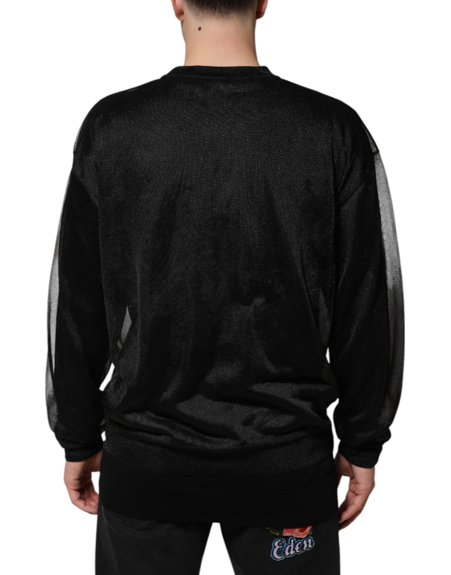 Dolce & Gabbana Black Polyester Pullover Sweatshirt Sweater | Regal Royce