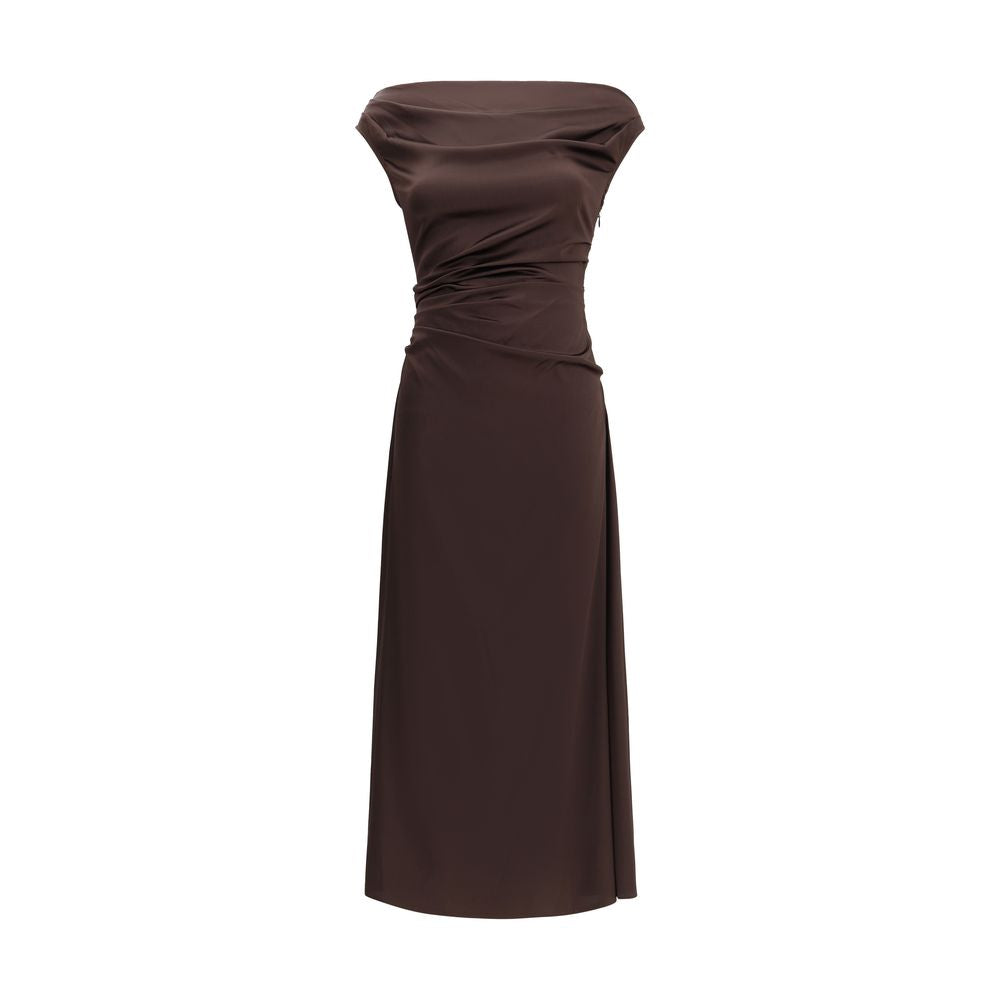 Staud Brown Silk Cocktail Dress | Regal Royce