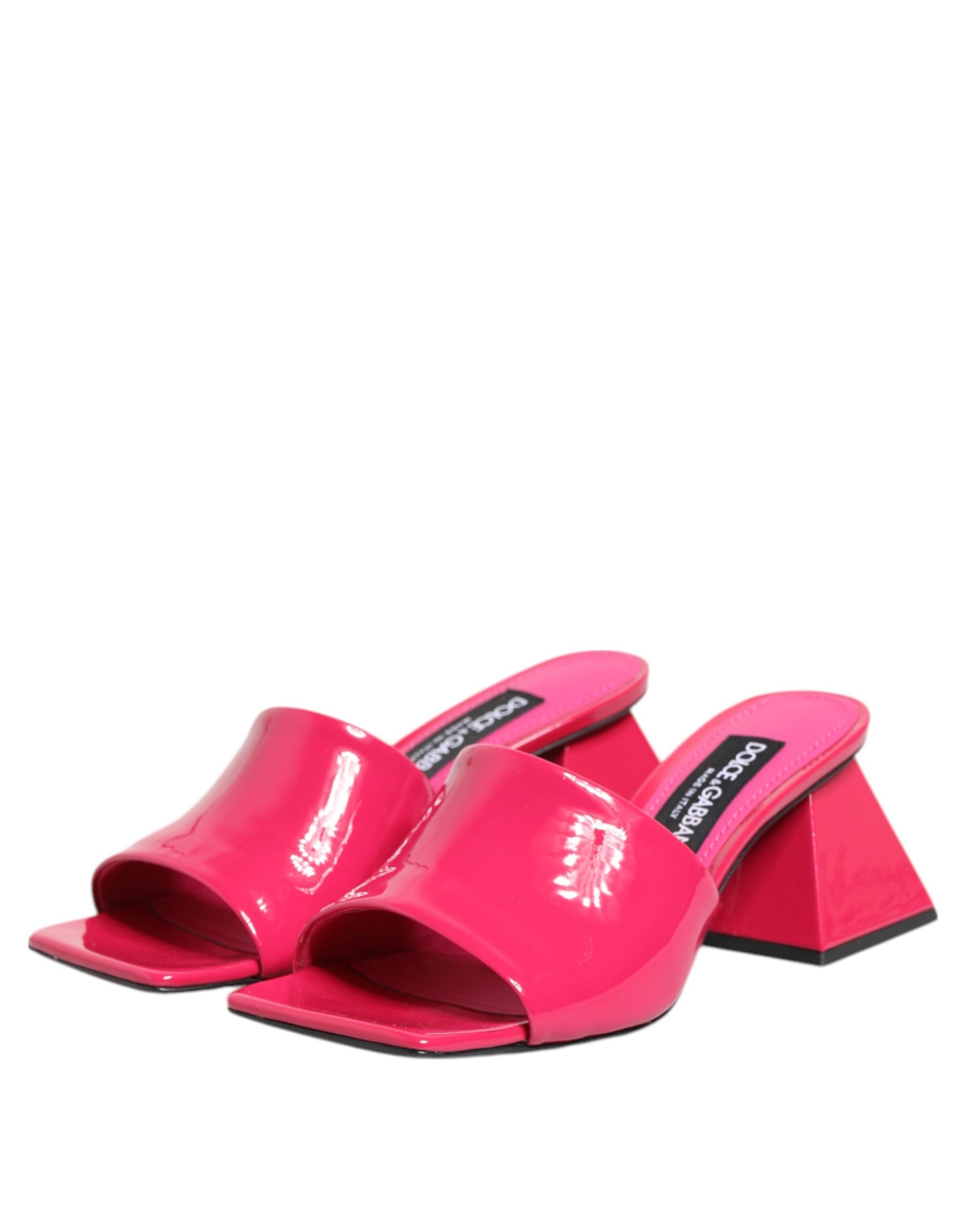 Dolce & Gabbana Pink Open Toe Block Heel Mules Sandals Shoes | Regal Royce