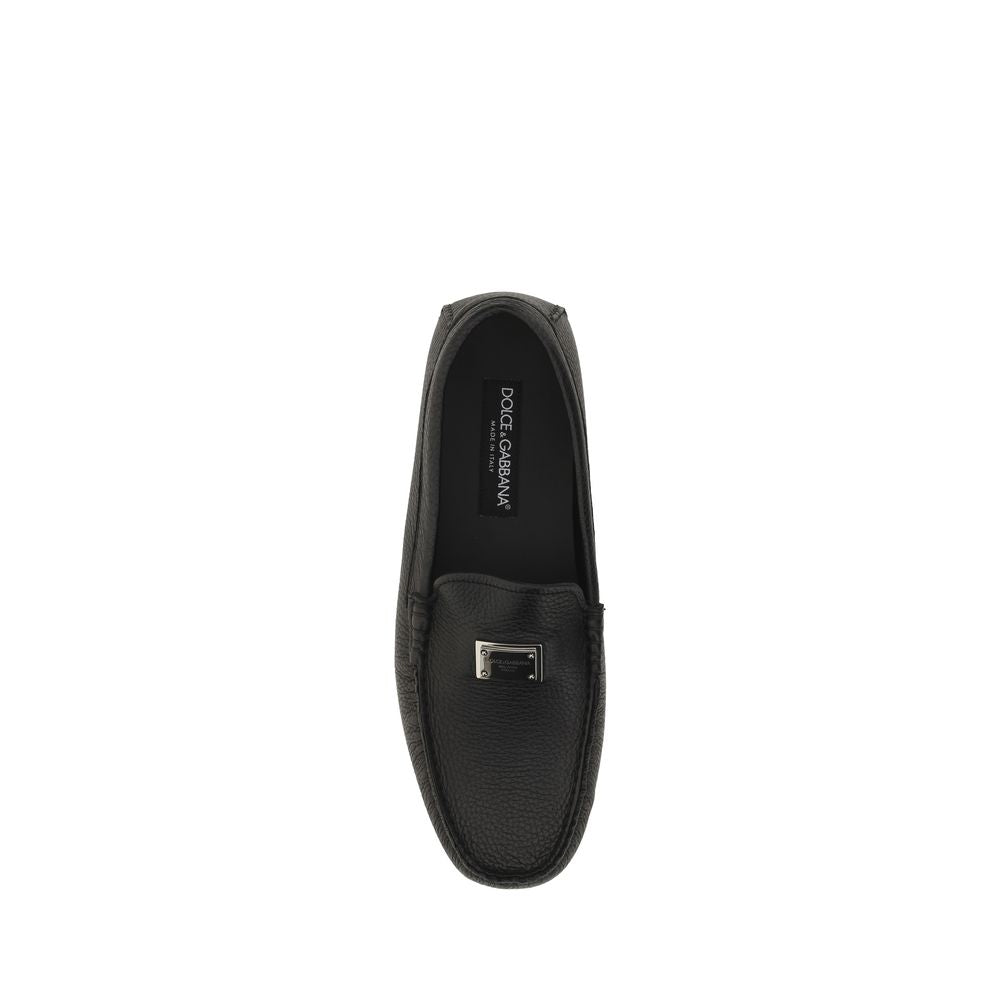 Dolce & Gabbana Black Rubber Slip-On Loafers | Regal Royce