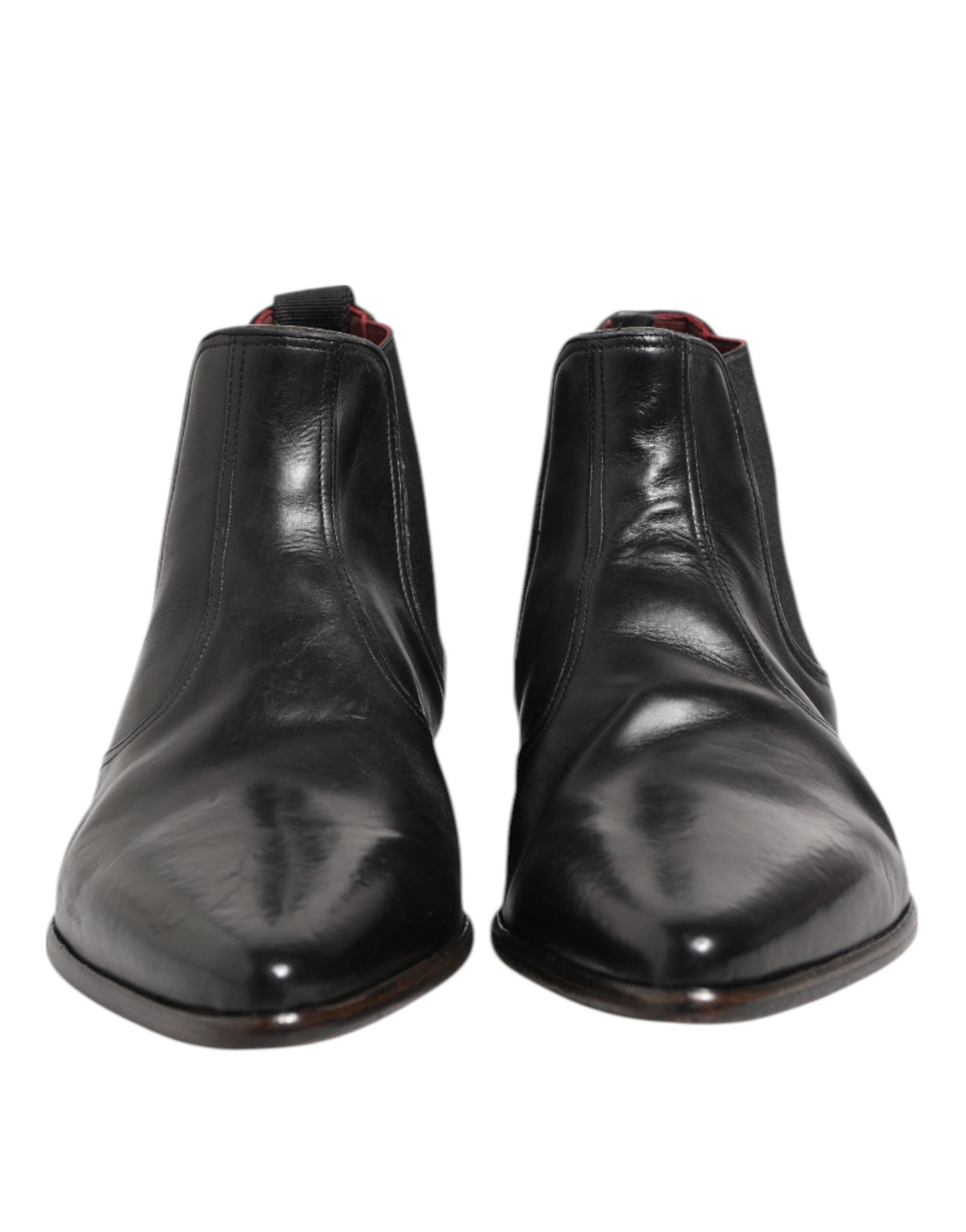 Dolce & Gabbana Black Chelsea Slip On Men Ankle Boots Shoes | Regal Royce