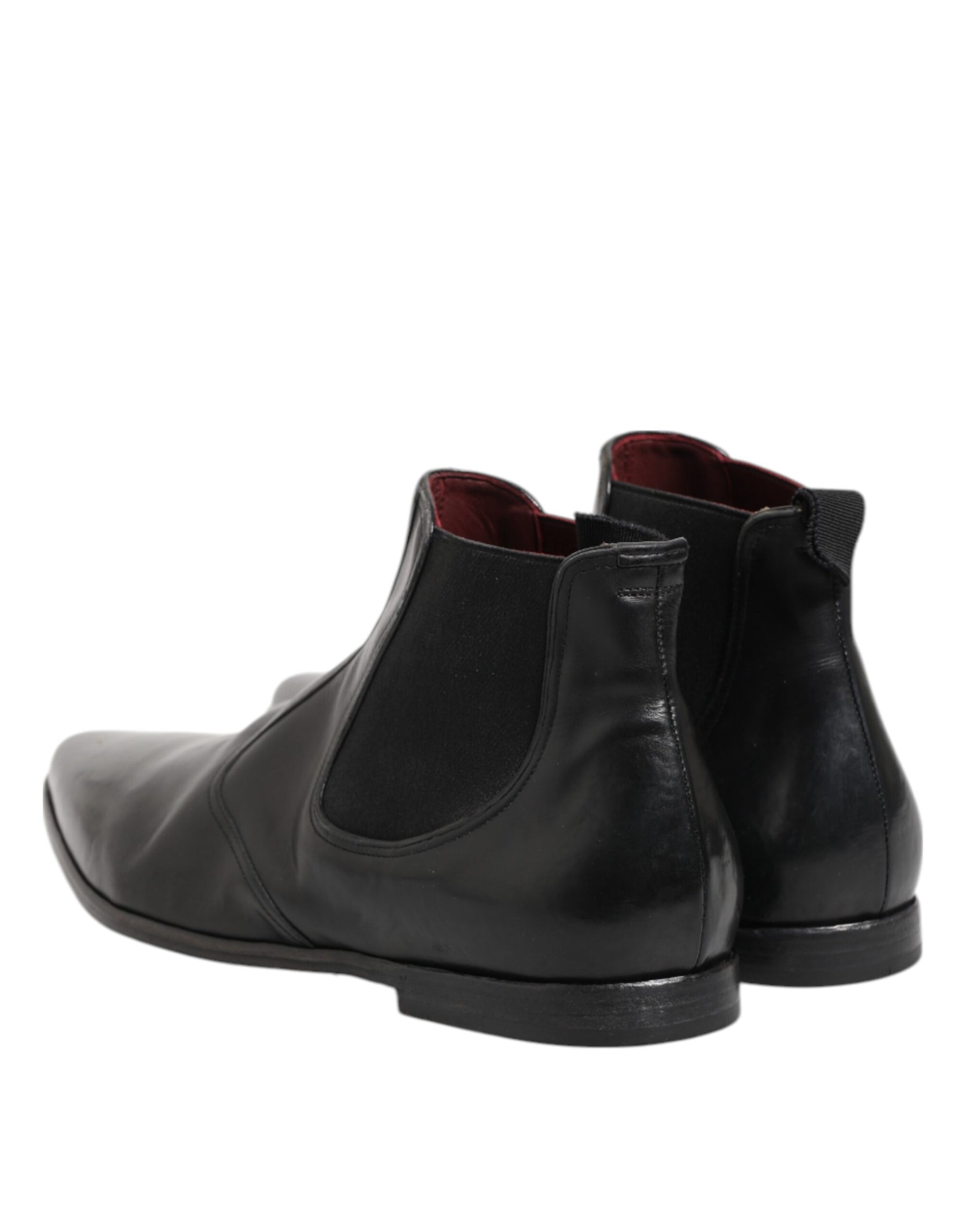 Dolce & Gabbana Black Chelsea Slip On Men Ankle Boots Shoes | Regal Royce