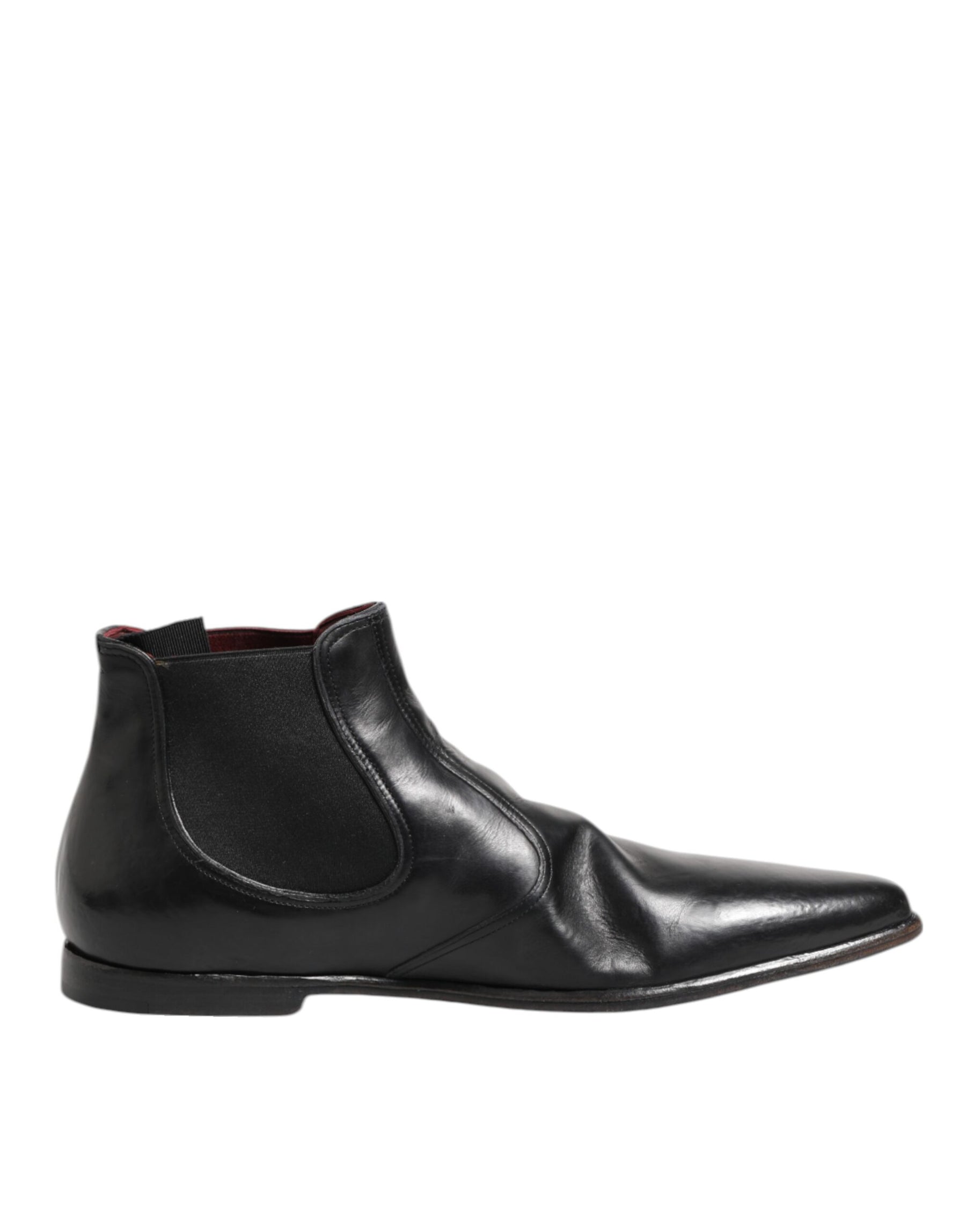 Dolce & Gabbana Black Chelsea Slip On Men Ankle Boots Shoes | Regal Royce