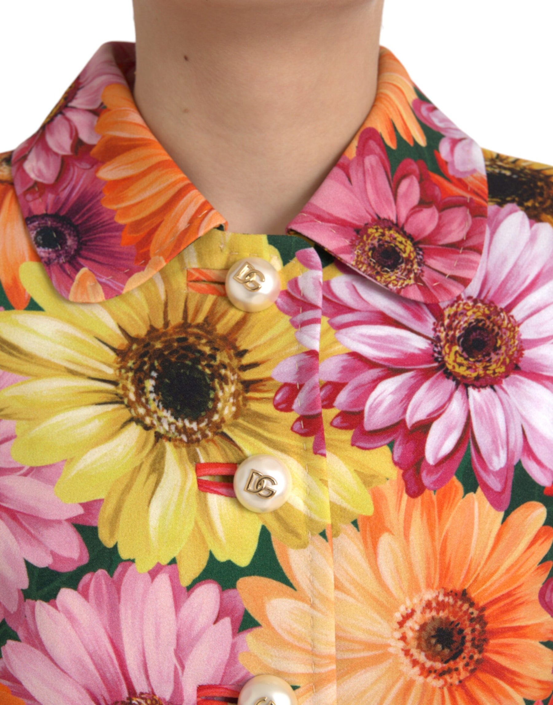 Dolce & Gabbana Multicolor Daisy Print Floral Fantasy Jacket | Regal Royce