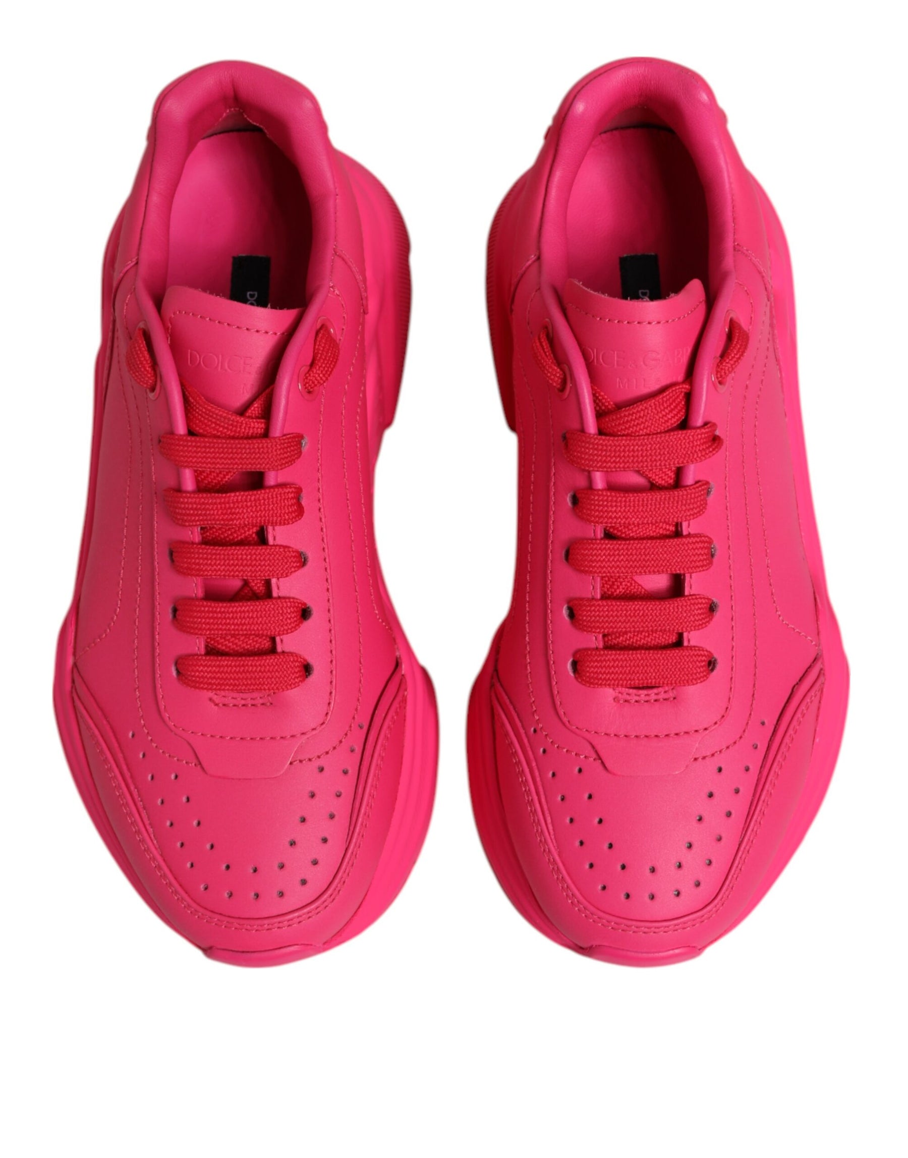 Dolce & Gabbana Pink Leather Daymaster Low Top Sneakers Shoes | Regal Royce