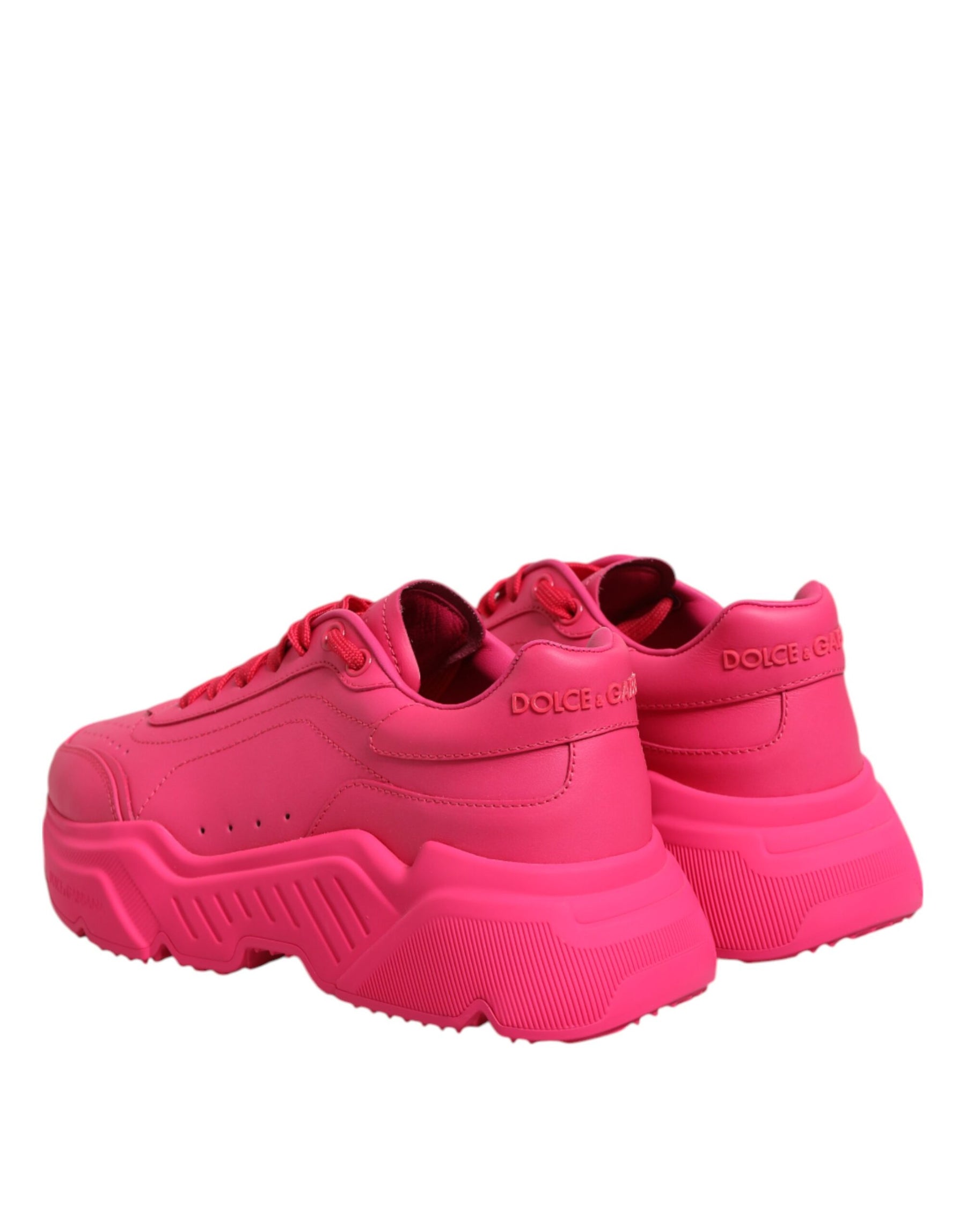 Dolce & Gabbana Pink Leather Daymaster Low Top Sneakers Shoes | Regal Royce