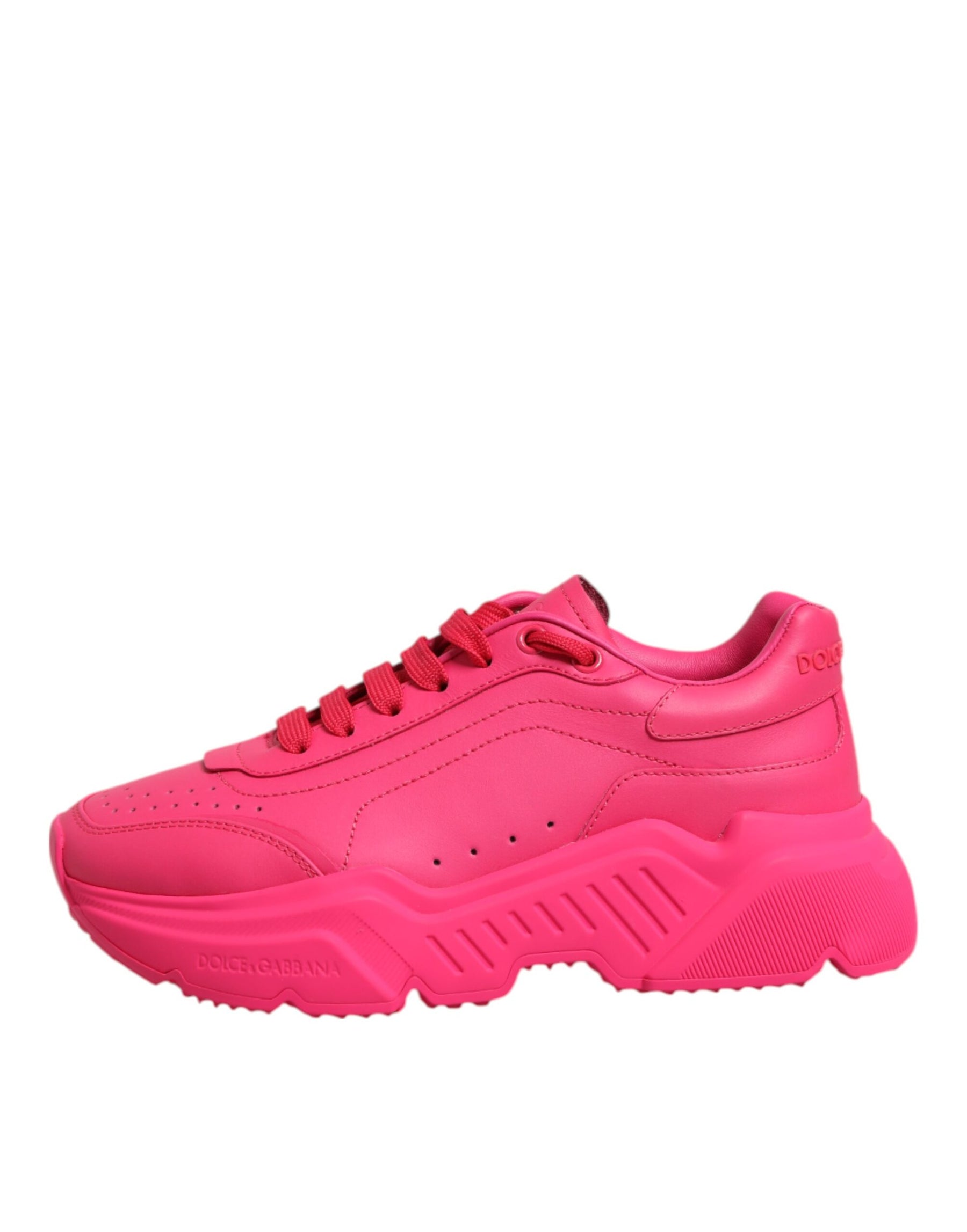 Dolce & Gabbana Pink Leather Daymaster Low Top Sneakers Shoes | Regal Royce