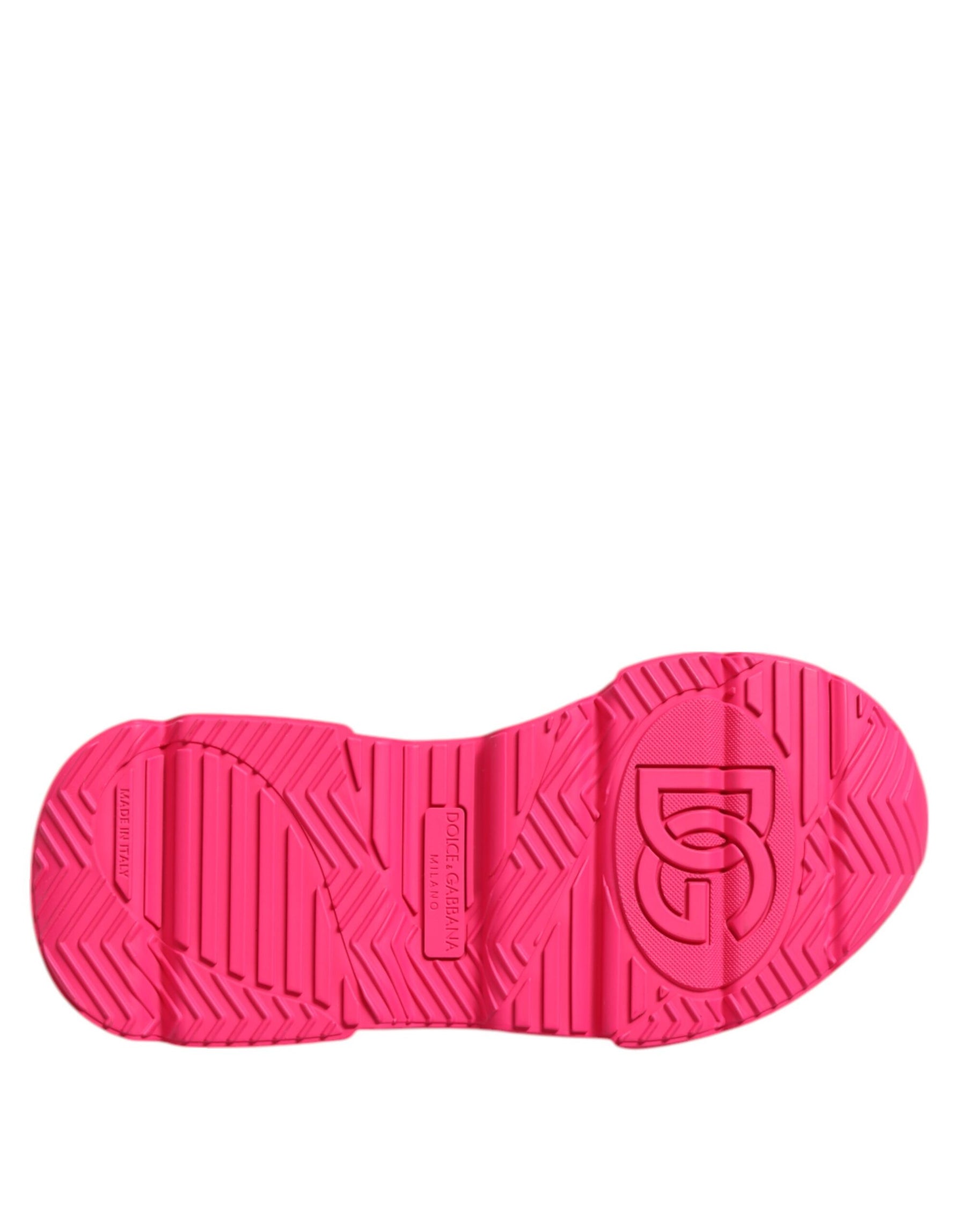 Dolce & Gabbana Pink Leather Daymaster Low Top Sneakers Shoes | Regal Royce