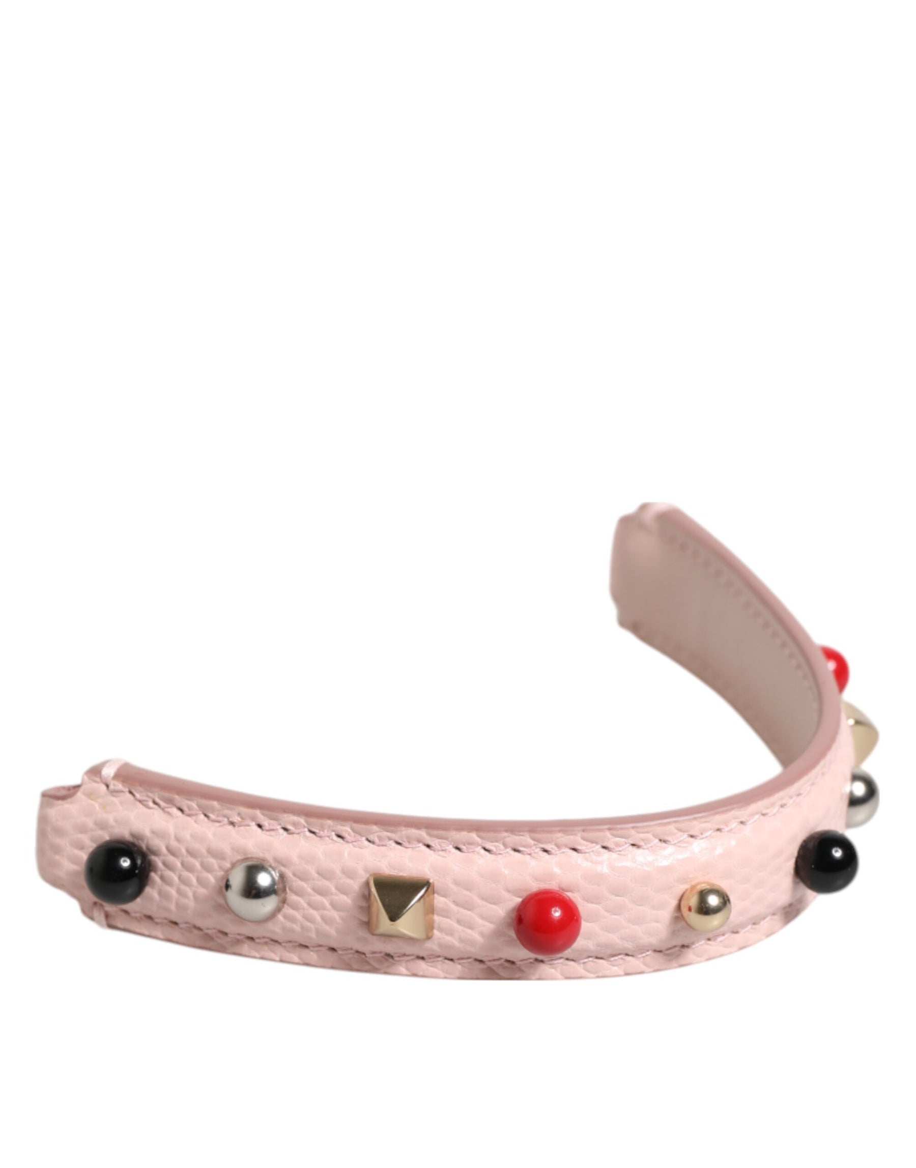 Dolce & Gabbana Light Pink Embellished Leather Bag Handle  Shoulder Strap | Regal Royce