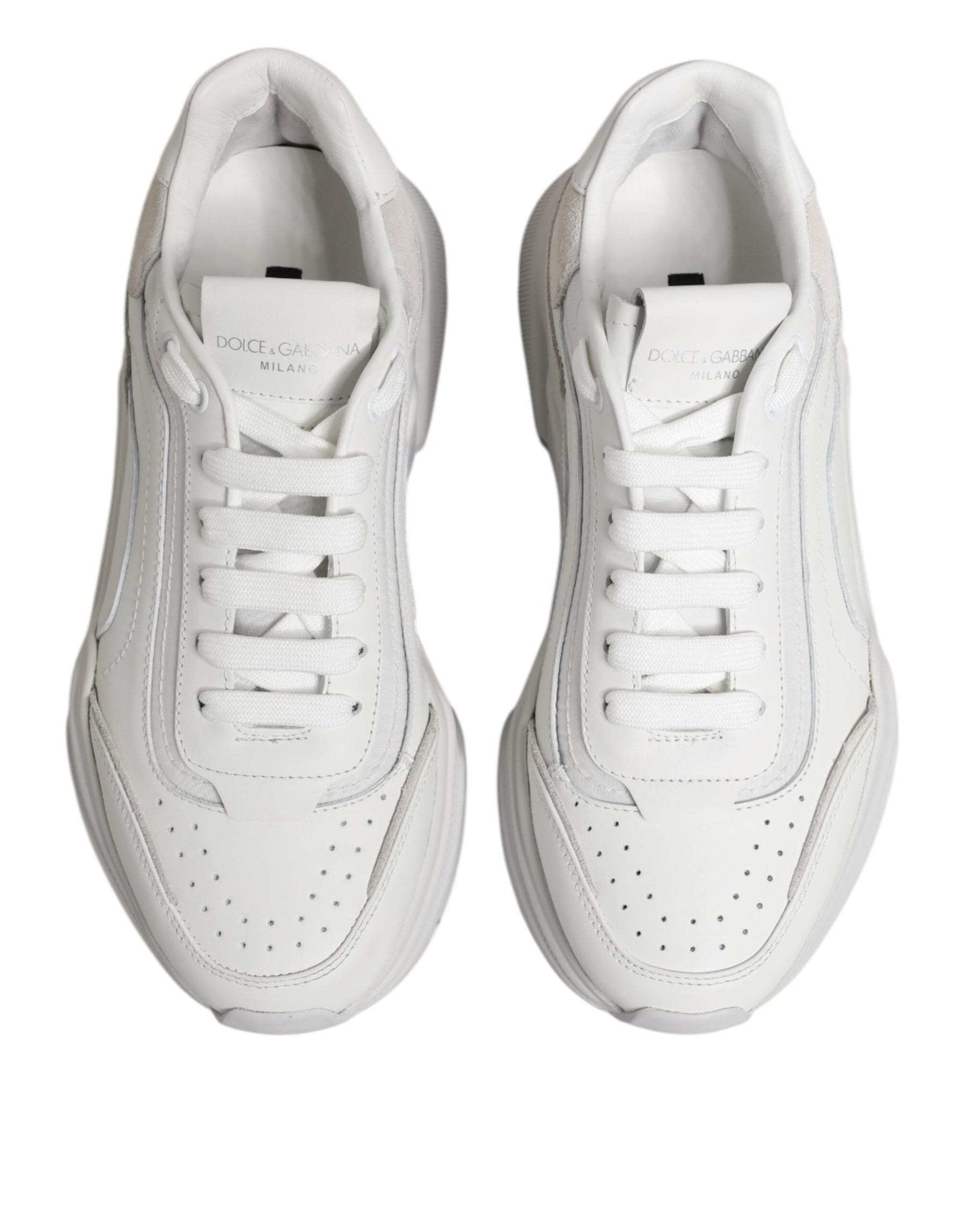 Dolce & Gabbana White Daymaster Low Top Mens Sneakers Shoes | Regal Royce