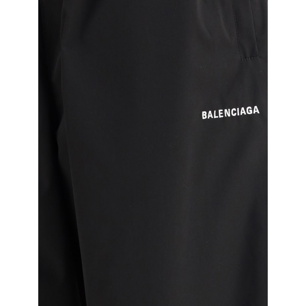 Balenciaga Black Polyester Casual Pants | Regal Royce