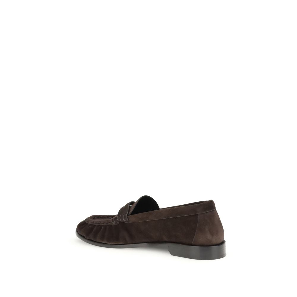 Saint Laurent Brown Calf Leather Bos Taurus Slip-On Loafers | Regal Royce