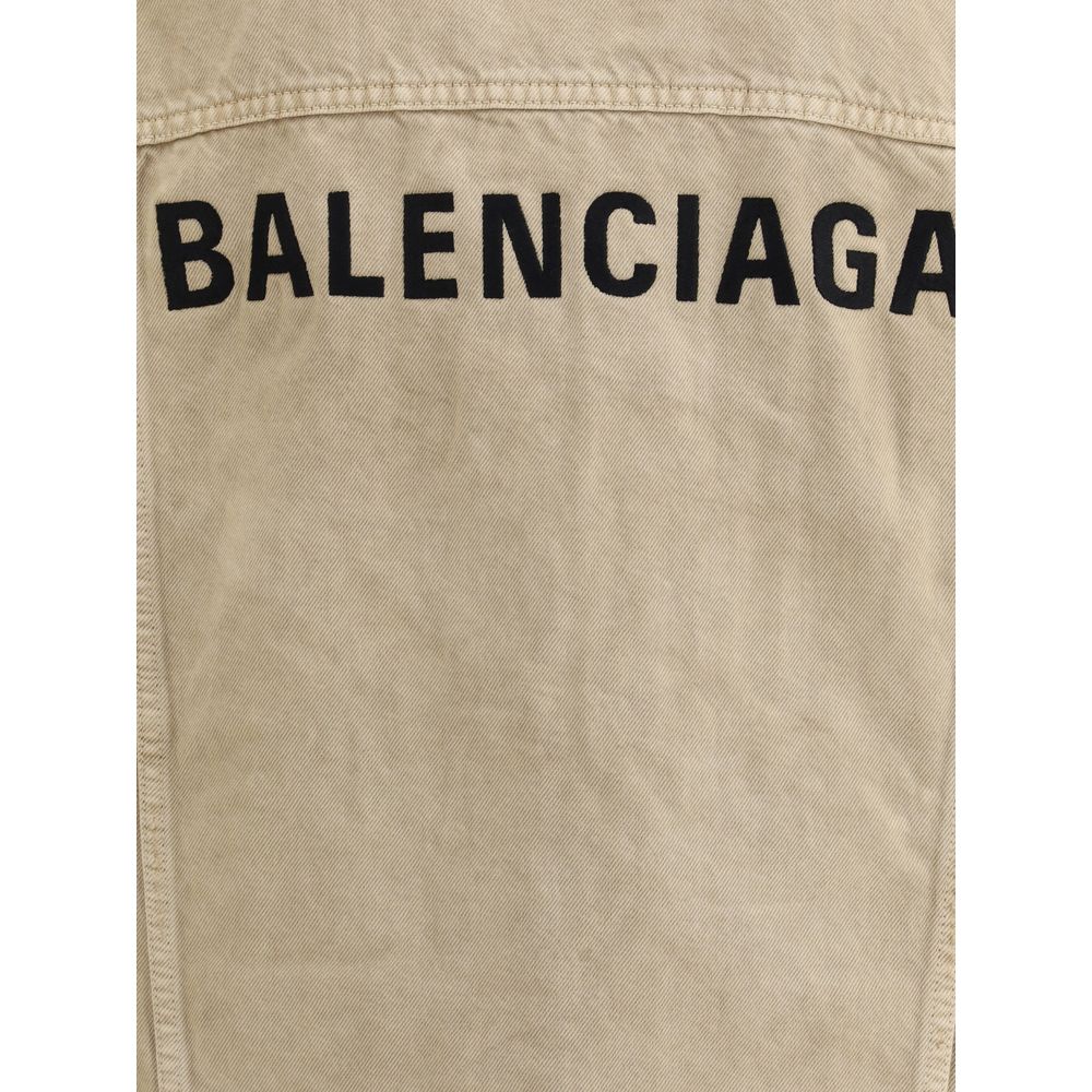 Balenciaga Beige Cotton Denim Jacket | Regal Royce