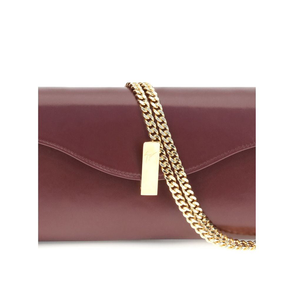 Giuseppe Zanotti Brown Leather Clutch Bag | Regal Royce