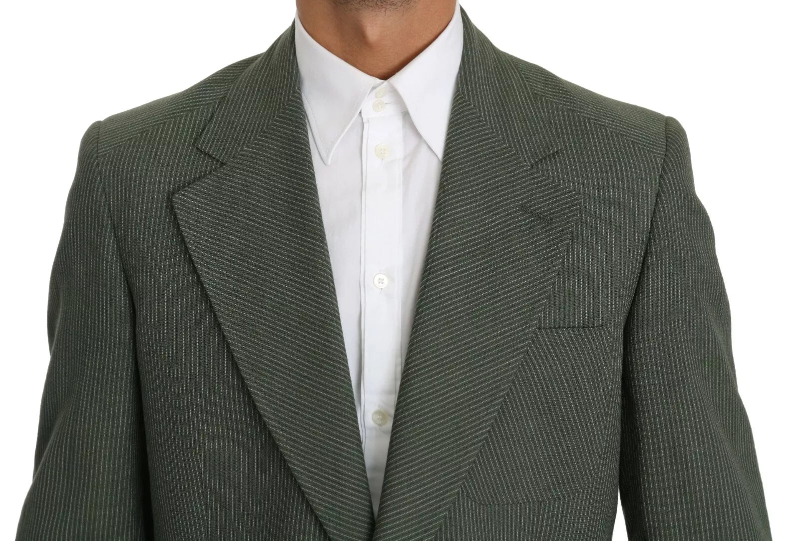 Romeo Gigli Green Linen Blazer One Piece Single Breasted Jacket | Regal Royce