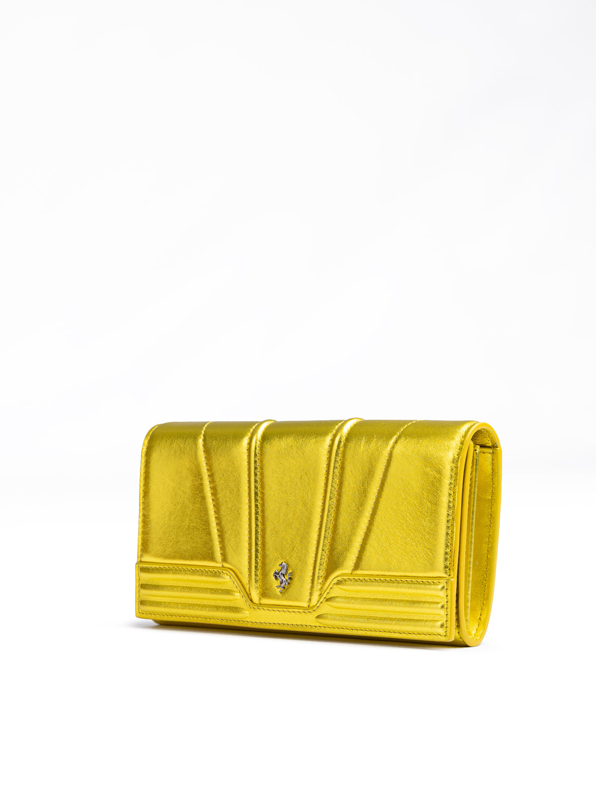 Ferrari Metal Yellow GT patent leather purse | Regal Royce