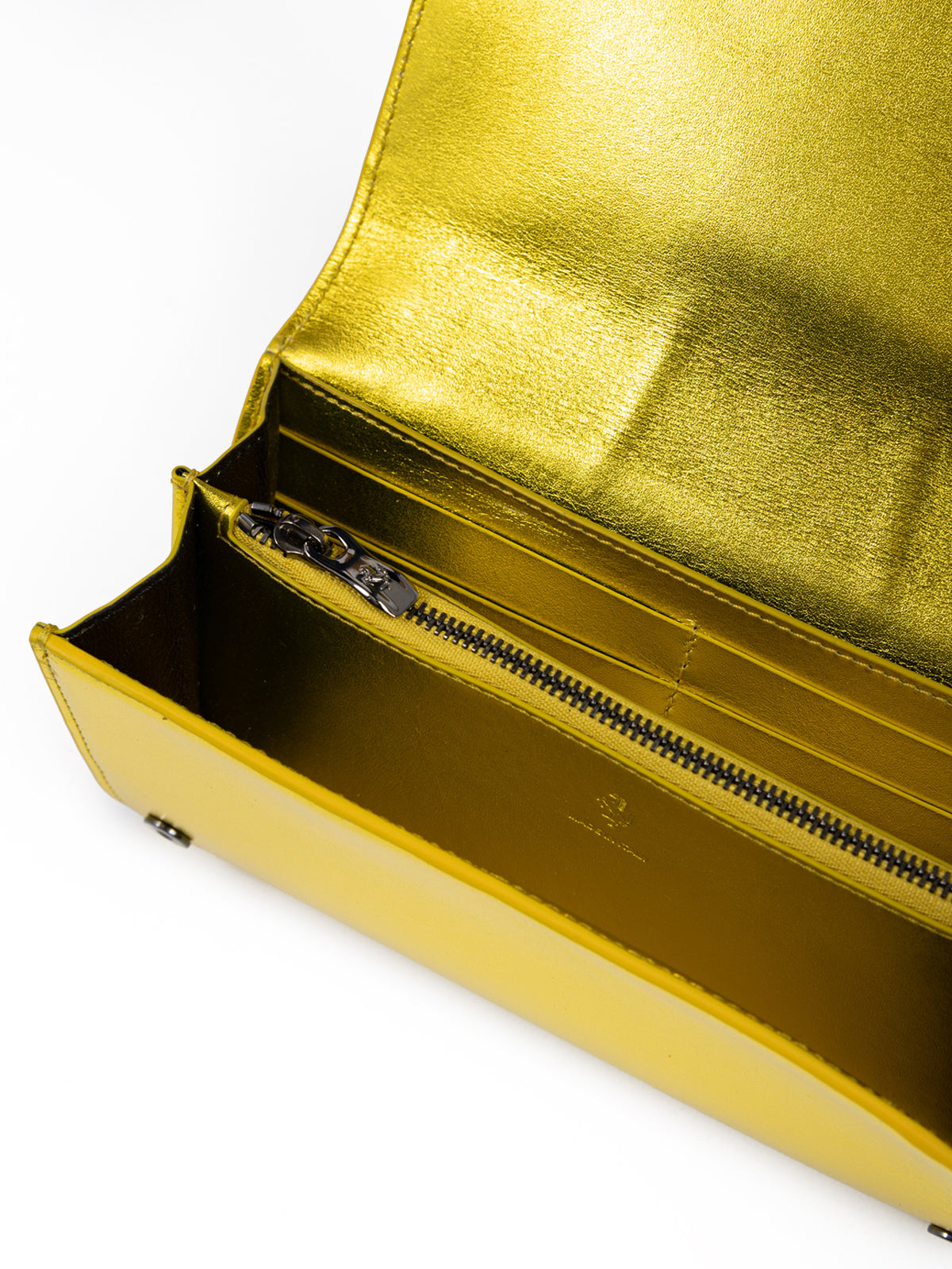 Ferrari Metal Yellow GT patent leather purse | Regal Royce