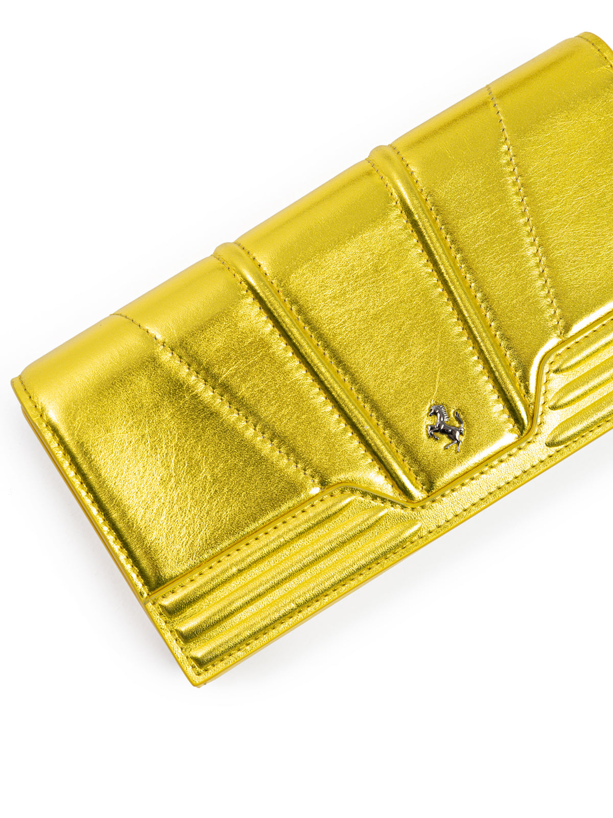 Ferrari Metal Yellow GT patent leather purse | Regal Royce