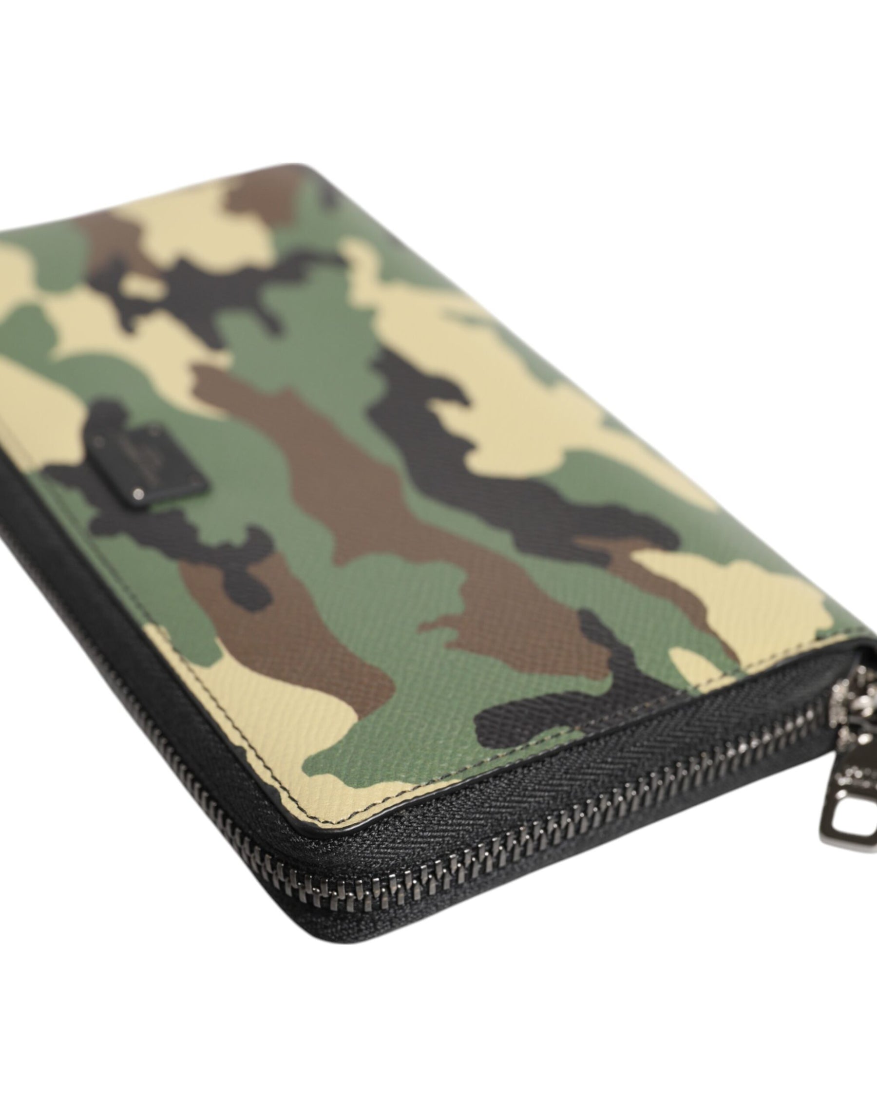Dolce & Gabbana Multicolor Camouflage Logo Zip Around Continental Wallet | Regal Royce