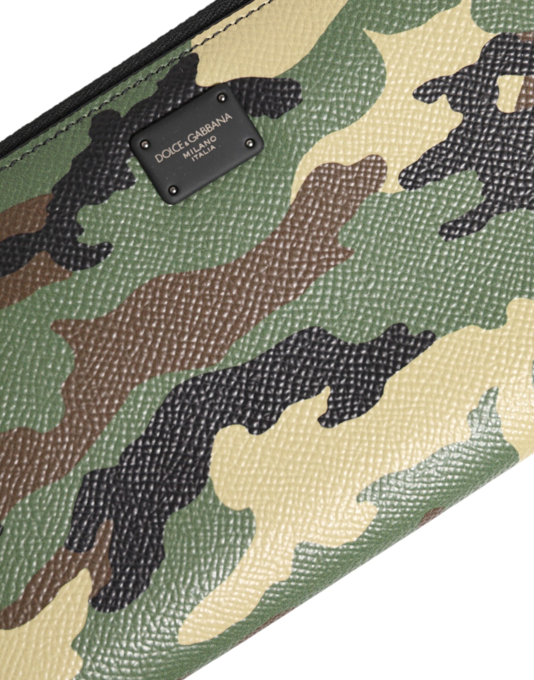 Dolce & Gabbana Multicolor Camouflage Logo Zip Around Continental Wallet | Regal Royce