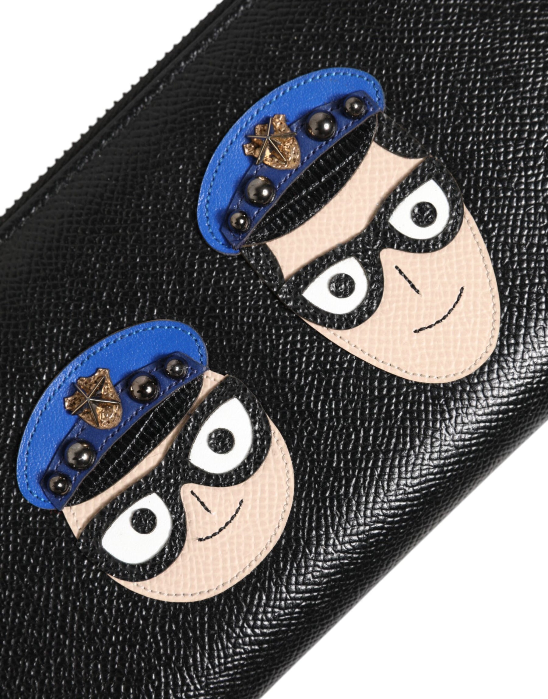 Dolce & Gabbana Black Leather #DGFAMILY Zipper Continental Mens Wallet | Regal Royce