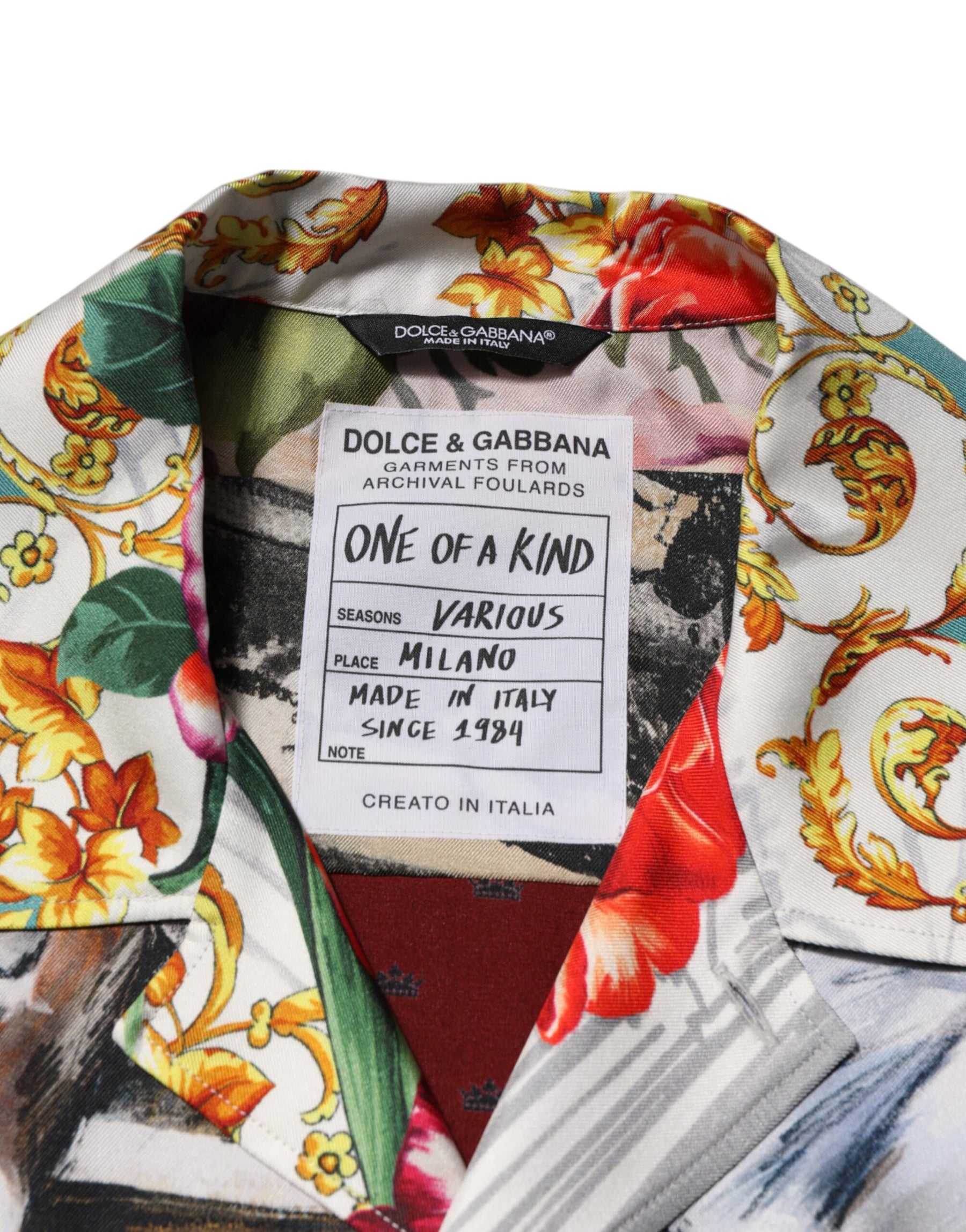 Dolce & Gabbana Multicolor Shell Print Hawaii Casual Shirt | Regal Royce
