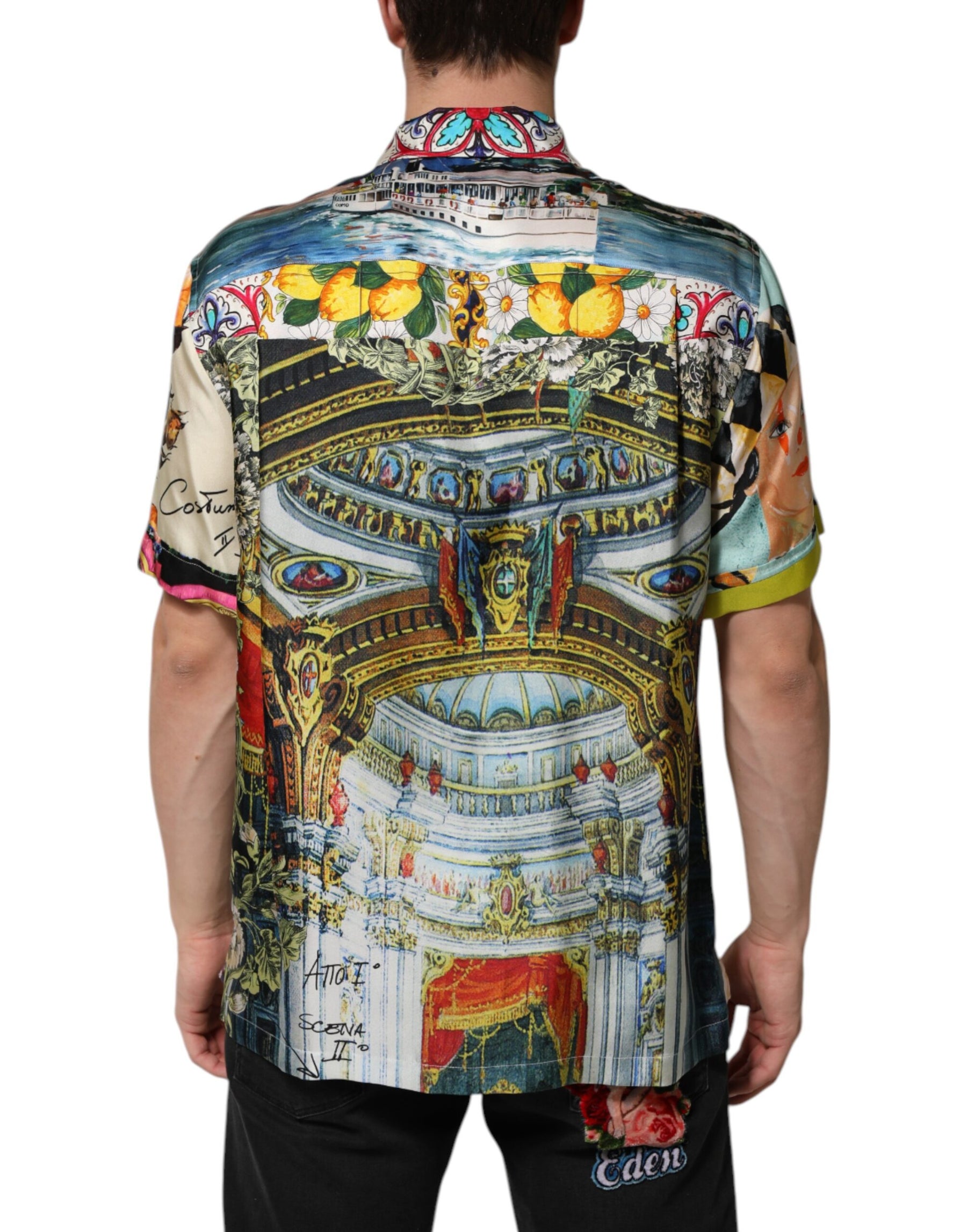 Dolce & Gabbana Multicolor Printed Button Down Casual Shirt | Regal Royce