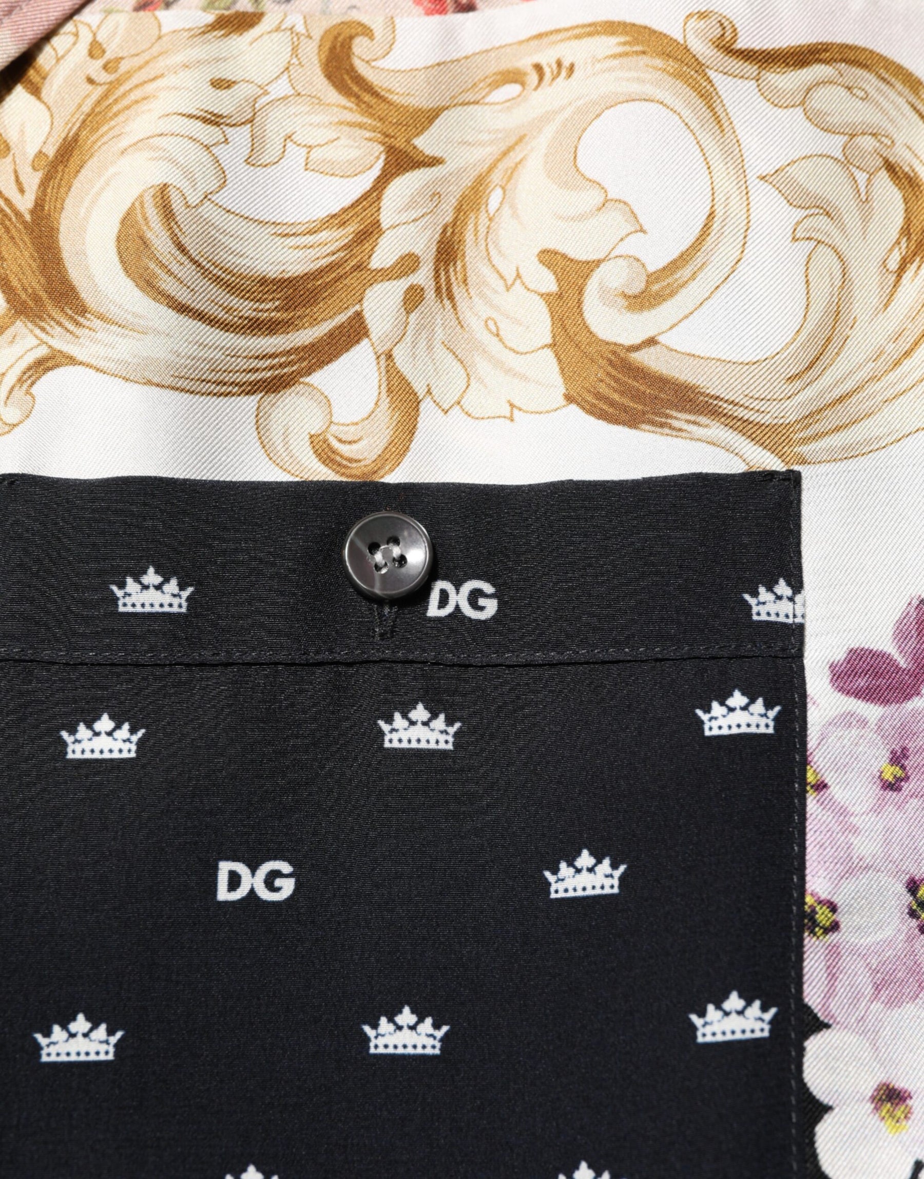 Dolce & Gabbana Multicolor Printed Button Down Casual Shirt | Regal Royce