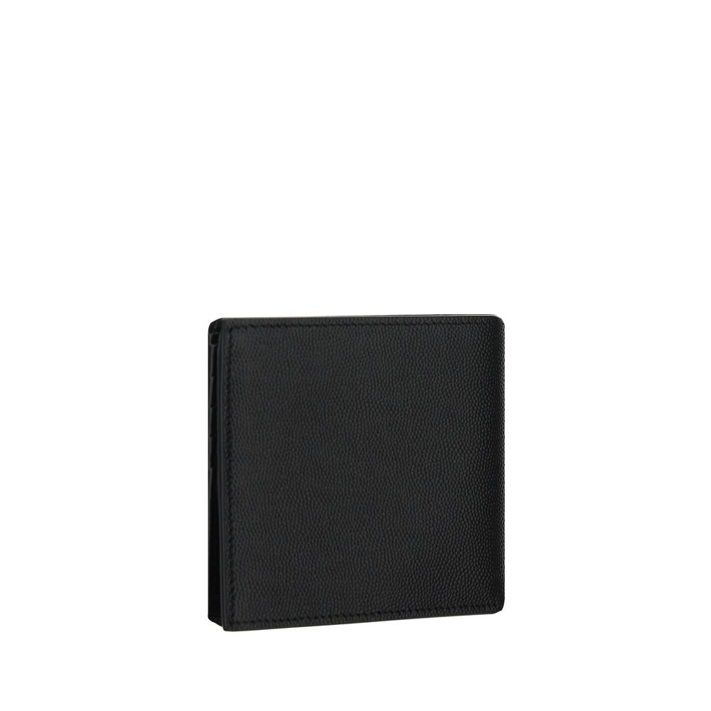 Saint Laurent Black Calf Leather Bos Taurus Wallet | Regal Royce
