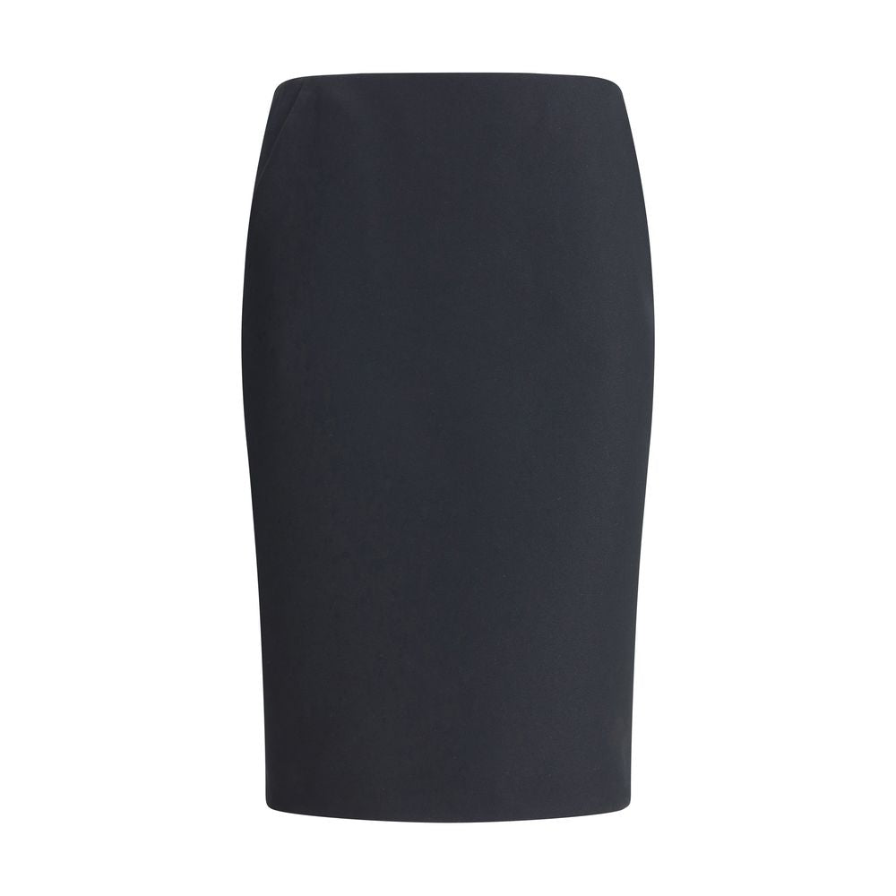 Giorgio Armani Black Recycled Polyester Midi Skirt | Regal Royce