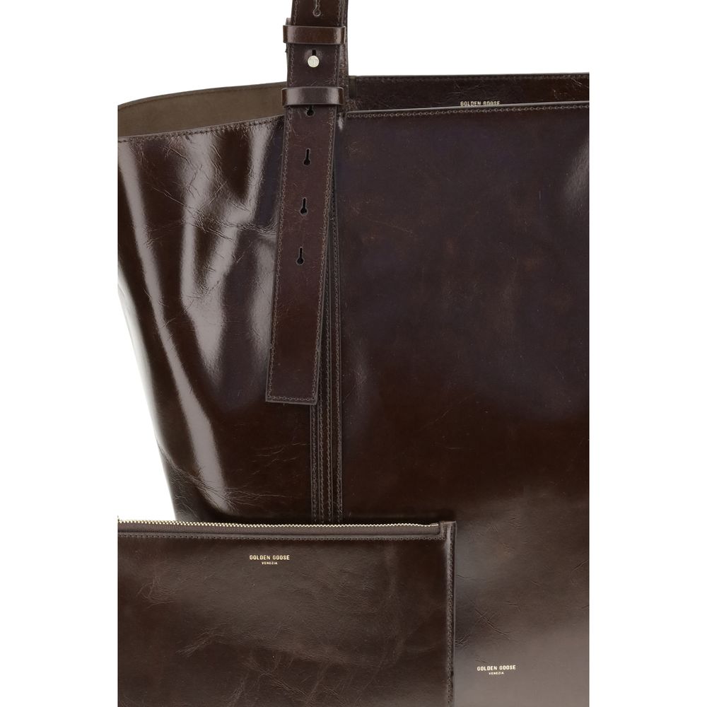 Golden Goose Brown Calf Leather Bos Taurus Shoulder Bag | Regal Royce