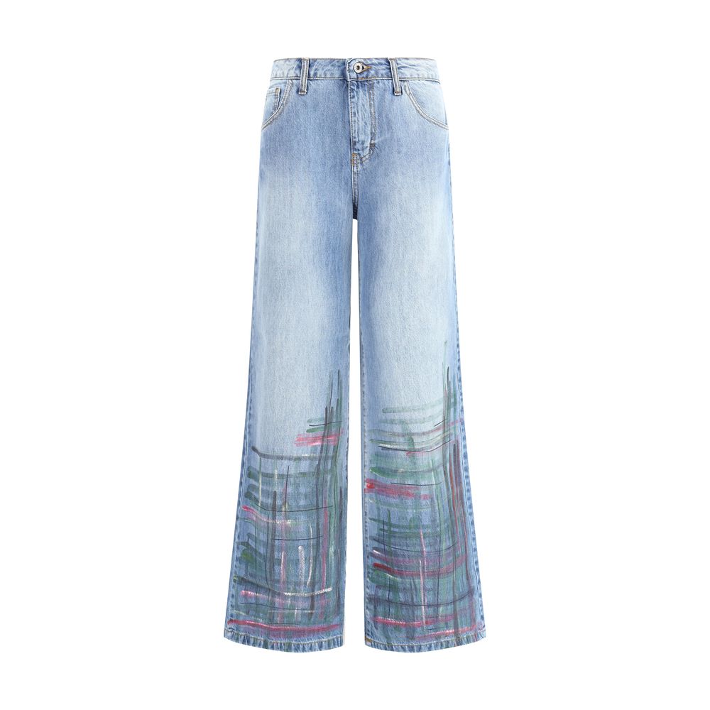 Ella Blue Cotton Jeans Denim | Regal Royce