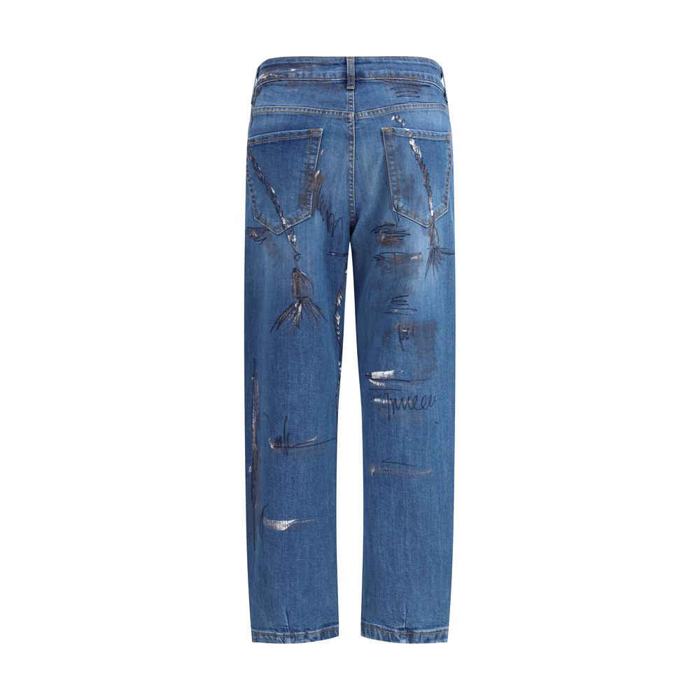 Ella Blue Cotton Slim Fit Jeans | Regal Royce
