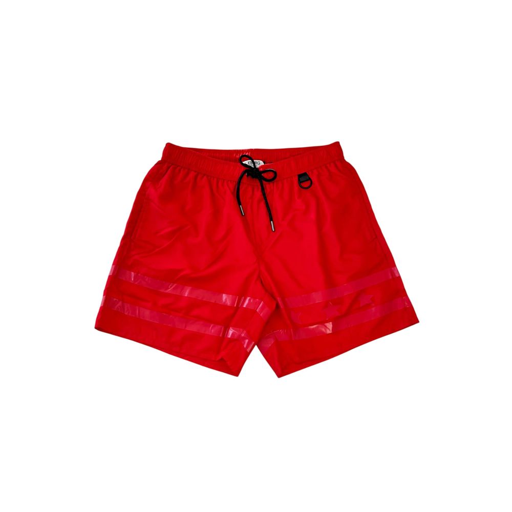 Iceberg Red Polyester Men Swim Short | Regal Royce