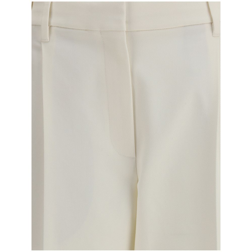 Brunello Cucinelli White Cotton Chino Pants | Regal Royce