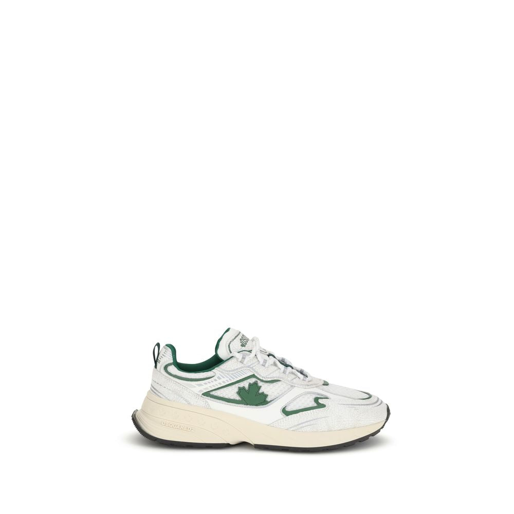 Dsquared² White Calf Leather Bos Taurus Athletic Sneakers | Regal Royce