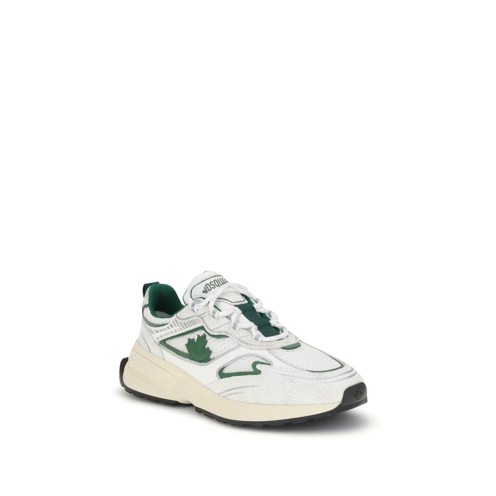 Dsquared² White Calf Leather Bos Taurus Athletic Sneakers | Regal Royce