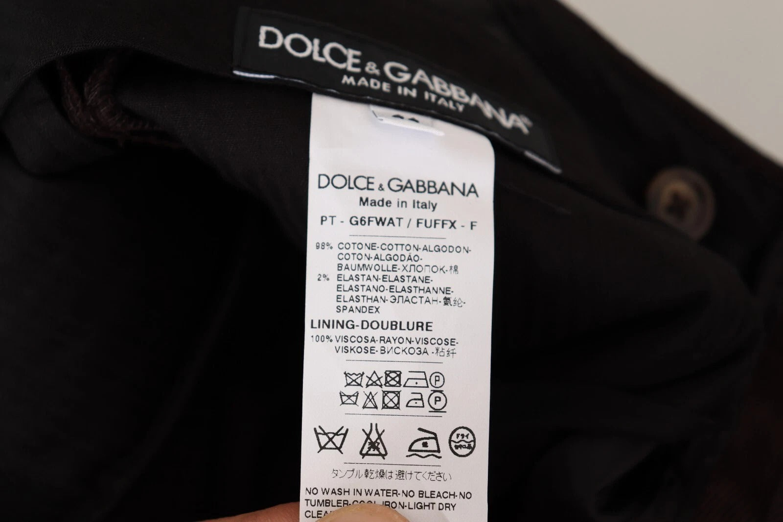 Dolce & Gabbana Bordeaux Cotton Stretch Skinny Trouser | Regal Royce