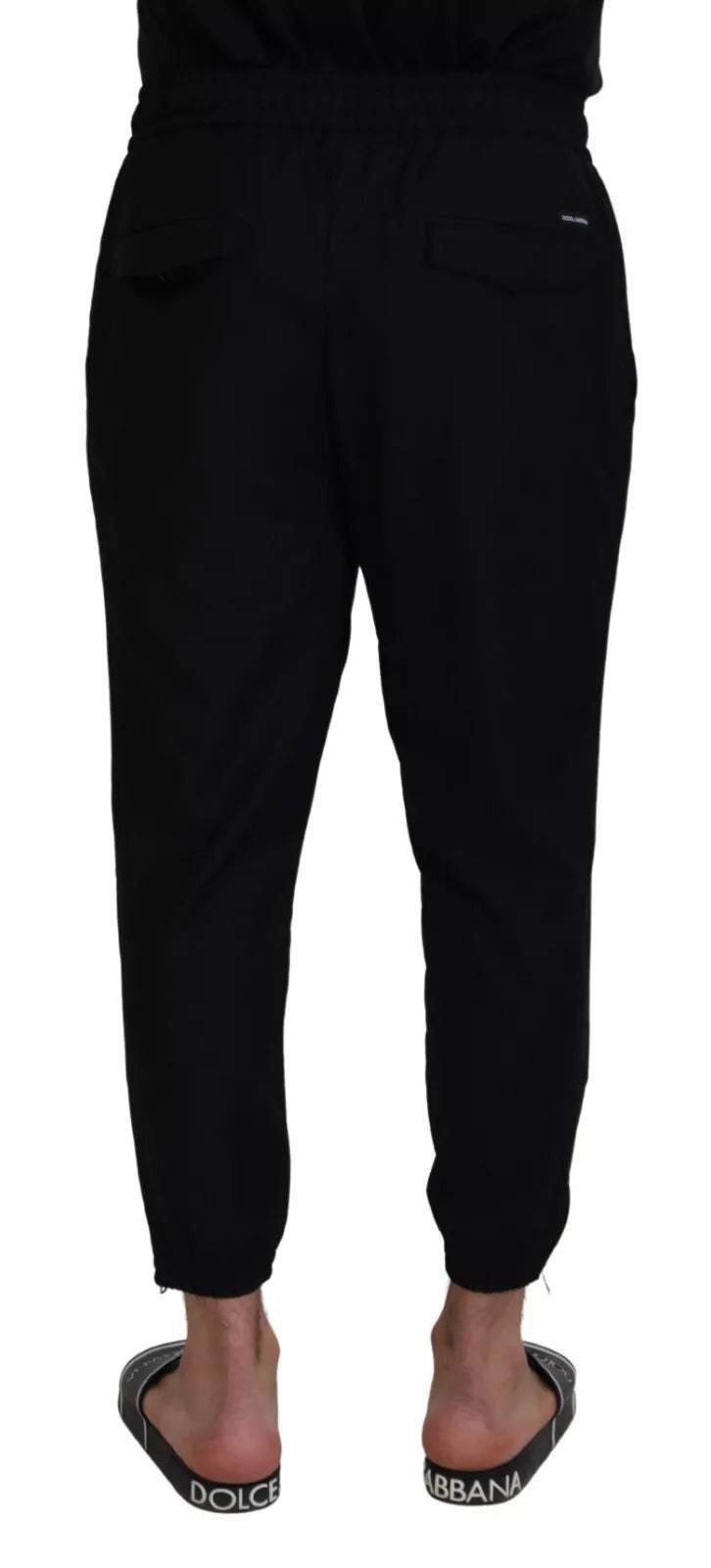 Dolce & Gabbana Black Jogger Wool Jogging Trouser | Regal Royce