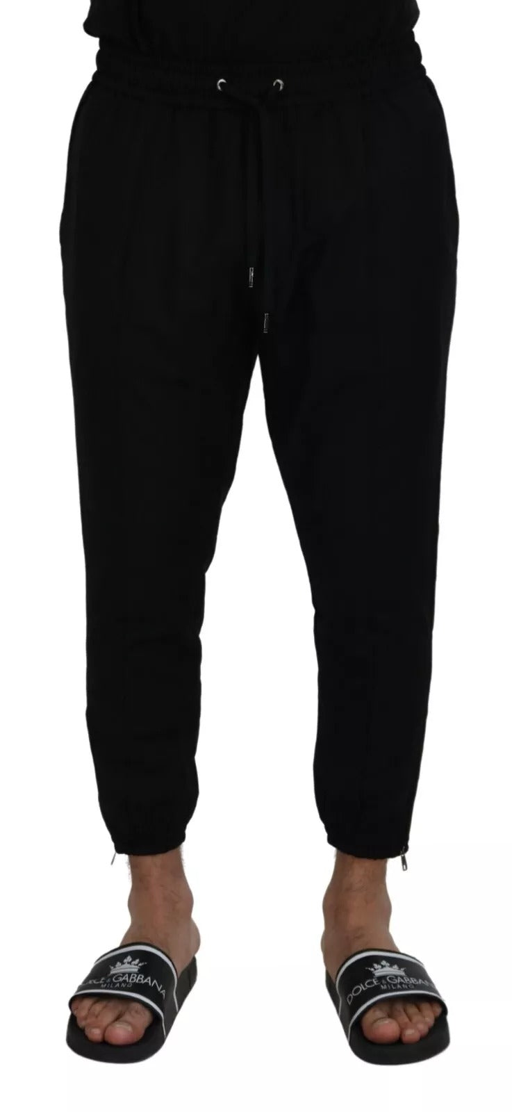 Dolce & Gabbana Black Jogger Wool Jogging Trouser | Regal Royce