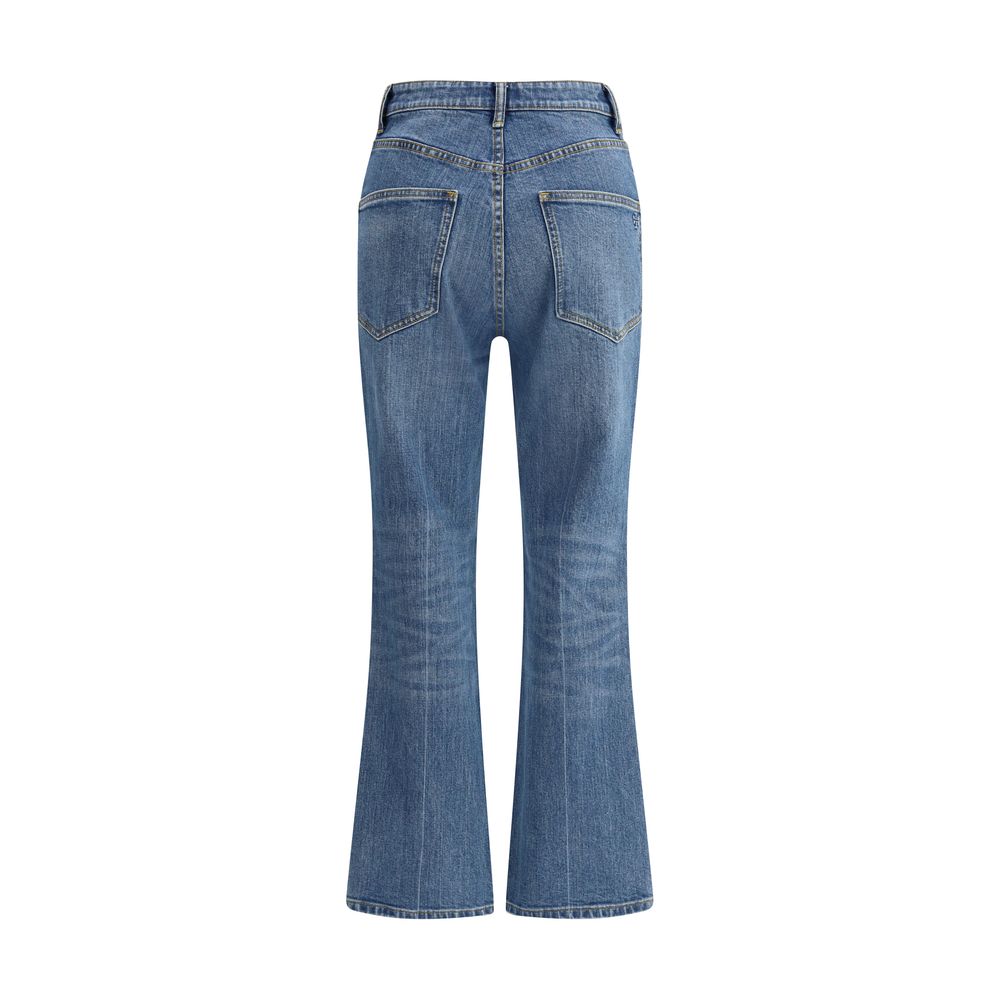 Tory Burch Light Blue Cotton Cropped Jeans | Regal Royce