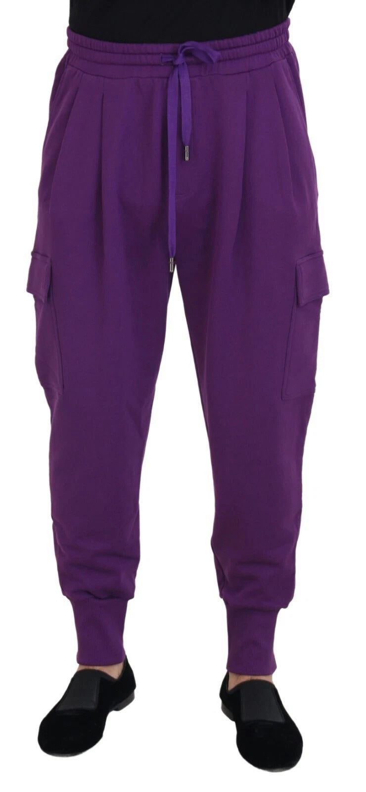 Dolce & Gabbana Purple Cotton Cargo Sweatpants Jogging Pants | Regal Royce