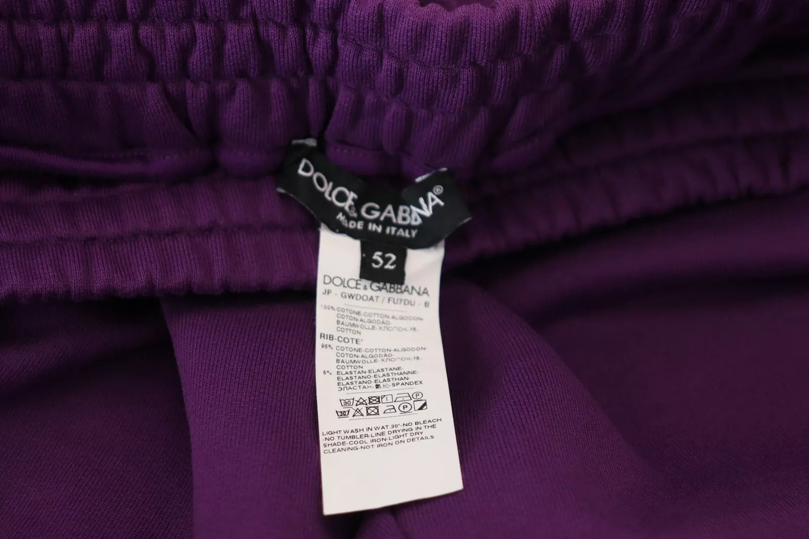 Dolce & Gabbana Purple Cotton Cargo Sweatpants Jogging Pants | Regal Royce