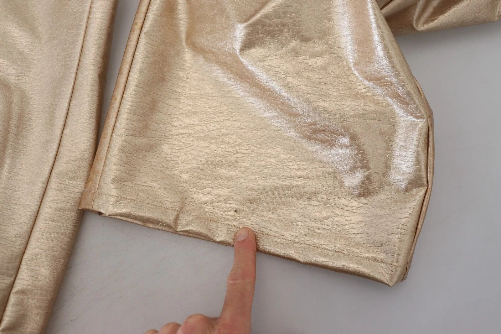 Dolce & Gabbana Metallic Gold Polyester StraightTrouser Pants | Regal Royce