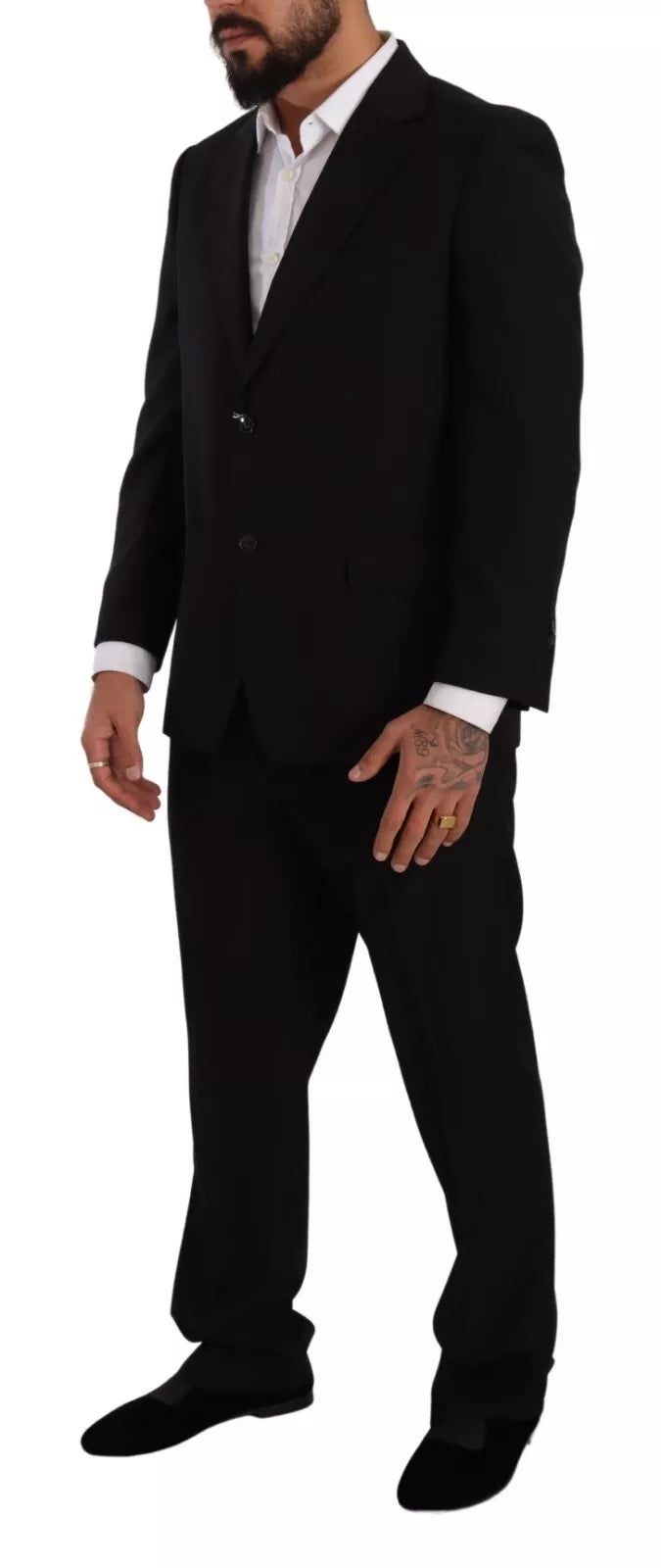 Domenico Tagliente Blue Polyester Single Breasted Formal 2 Piece Suit | Regal Royce