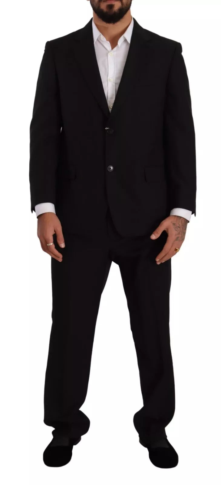 Domenico Tagliente Blue Polyester Single Breasted Formal 2 Piece Suit | Regal Royce