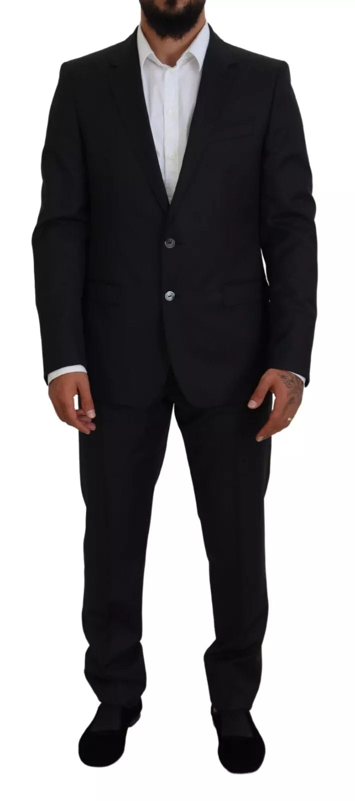 Dolce & Gabbana Melange Grey Wool 2 Piece MARTINI Suit | Regal Royce